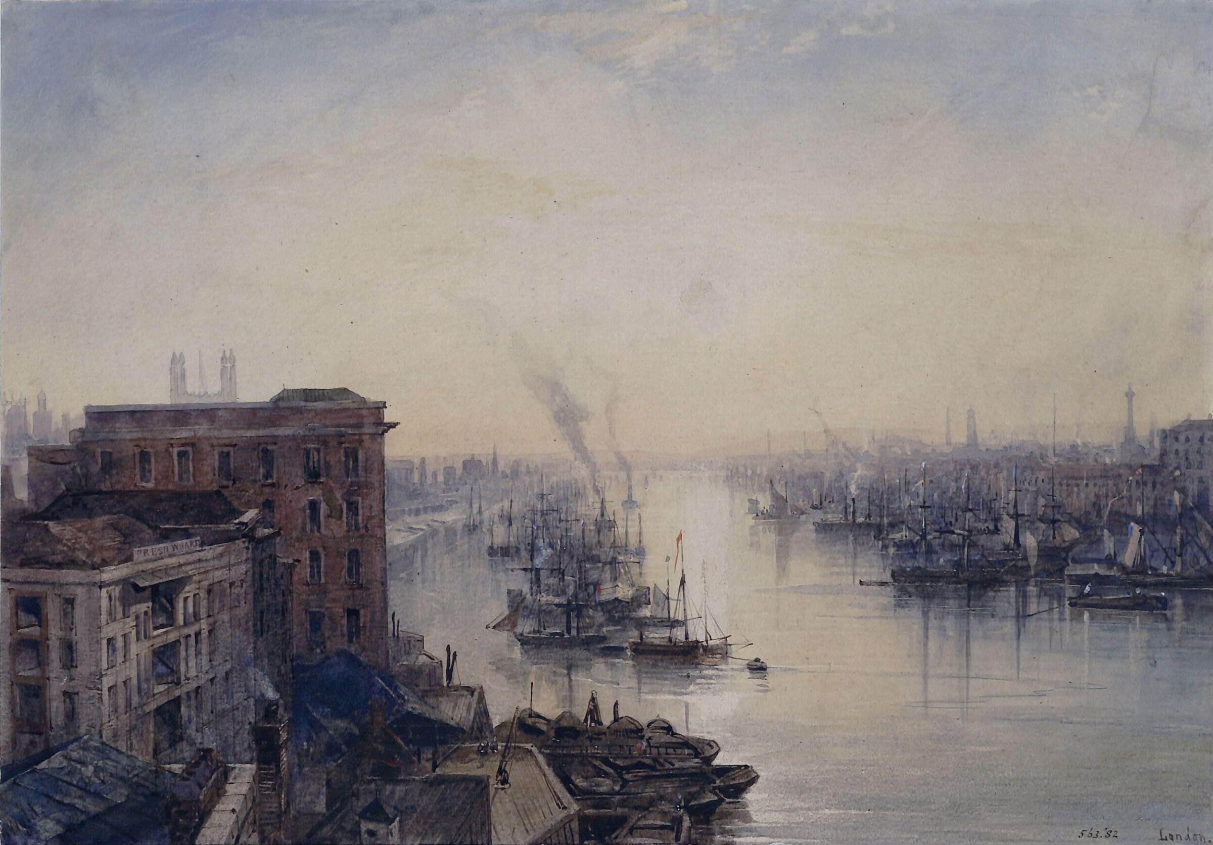 The Pool from London Bridge, Wyld, ca. 1830-80