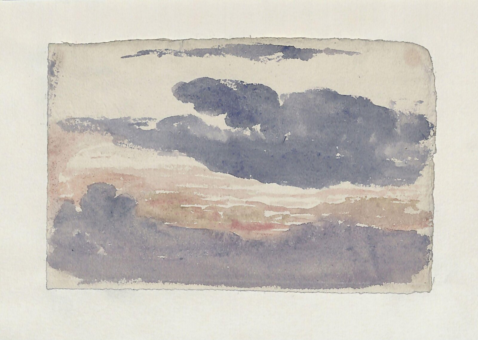 Cloud study, Thomas Tudor, ca. 1820