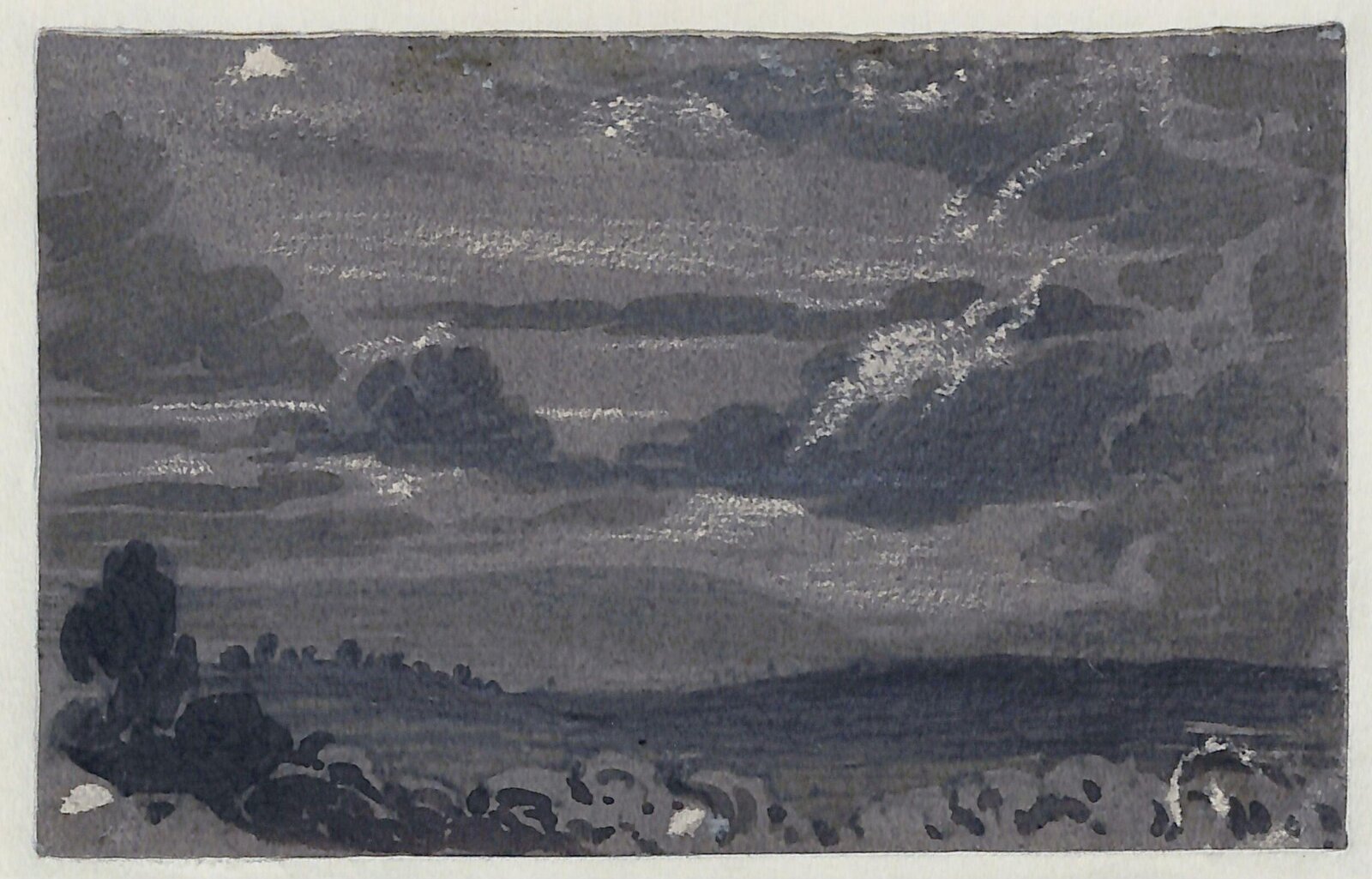 Study of a landscape with clouds, Thomas Tudor, ca. 1820