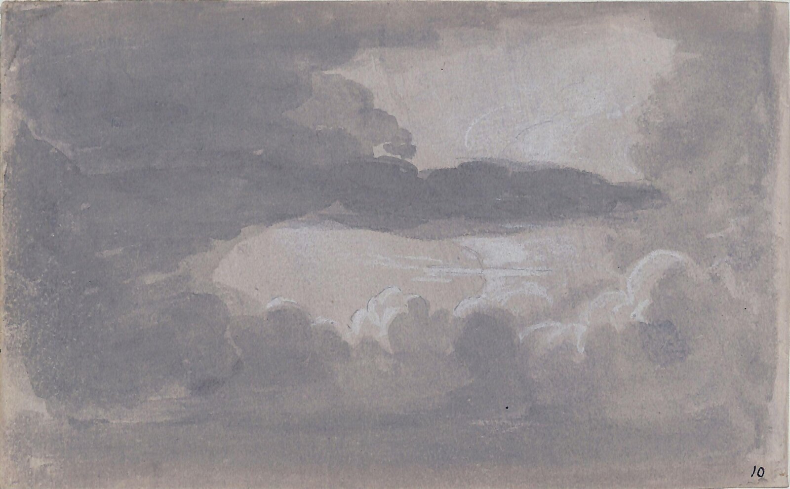 Cloud study, Thomas Tudor, ca. 1820