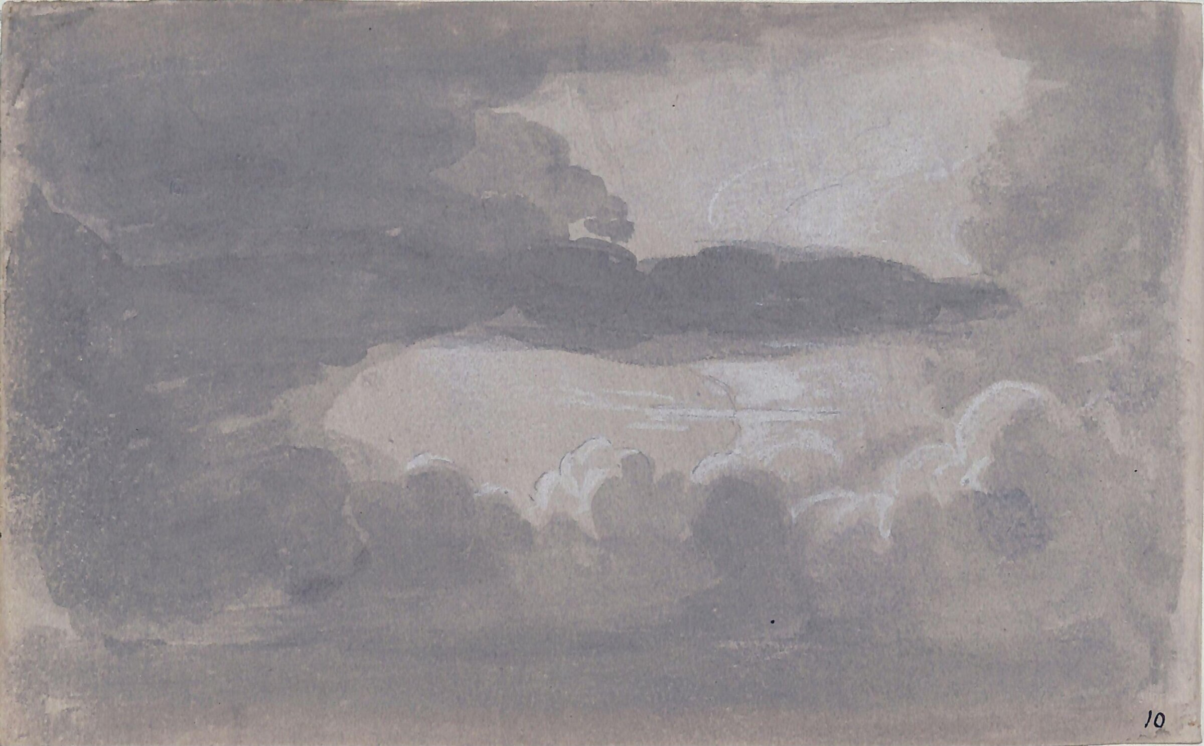 Cloud study, Thomas Tudor, ca. 1820