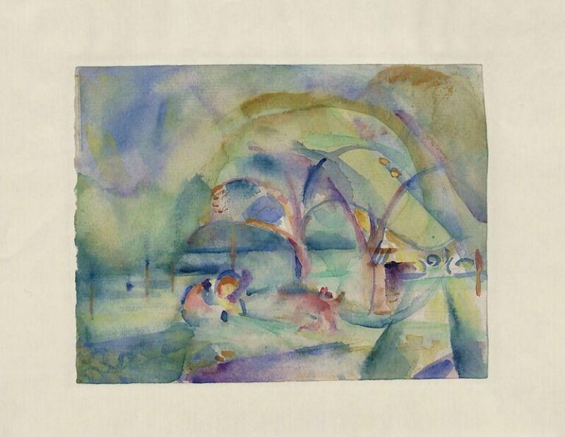 Figures in a landscape, St. Brieuc