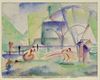 Figures in a landscape, St. Brieuc