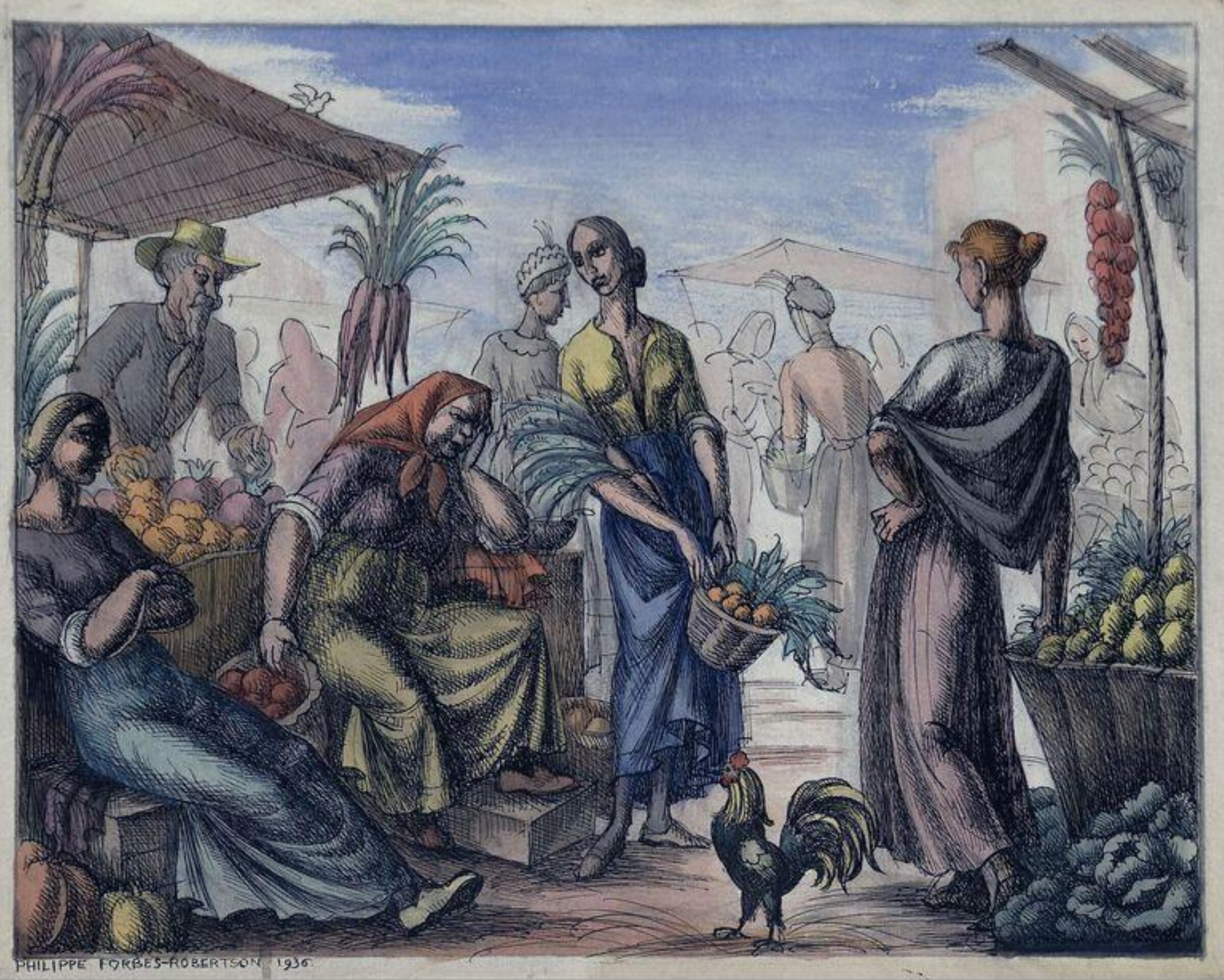 The Fruit Market, Philippe Forbes-Robertson, 1936