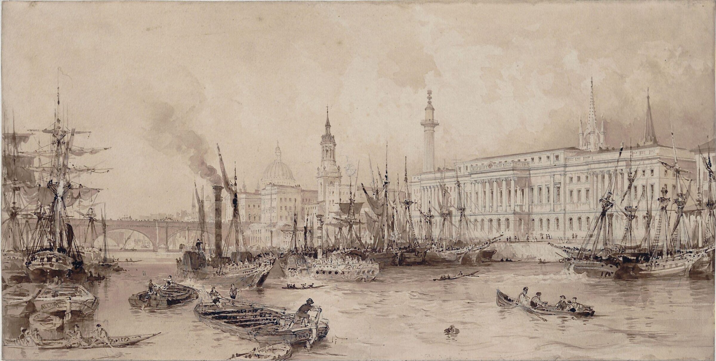 The Port of London, Thomas Allom, ca. 1830-1872