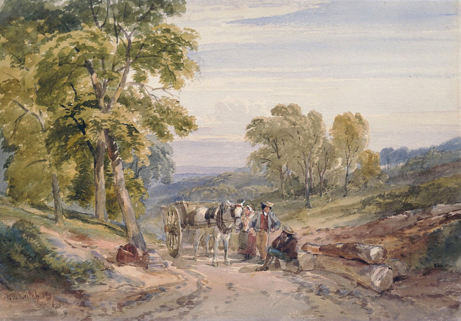 Watercolour, leitch, 1857