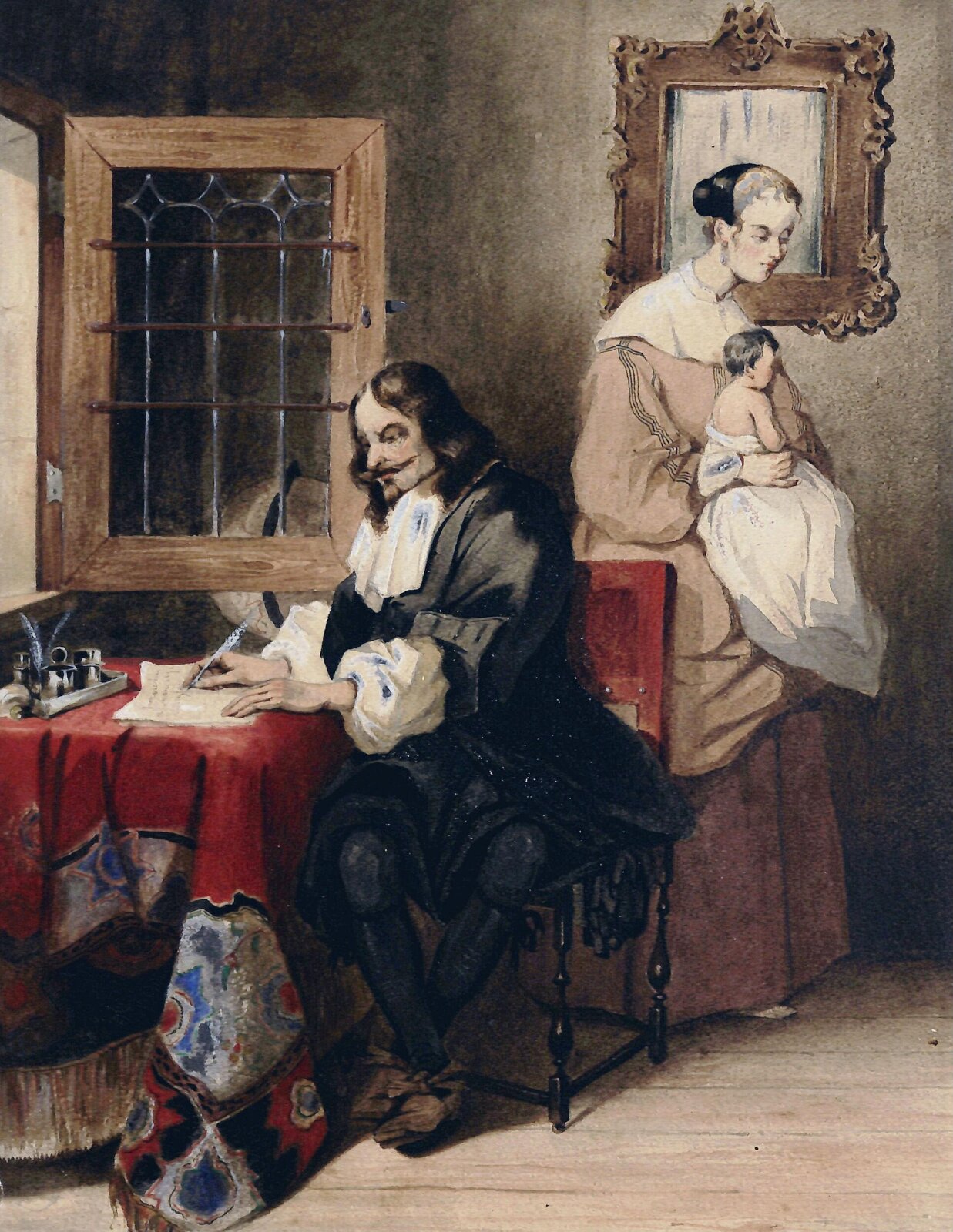 Domestic scene, Bonnington, early 19th century