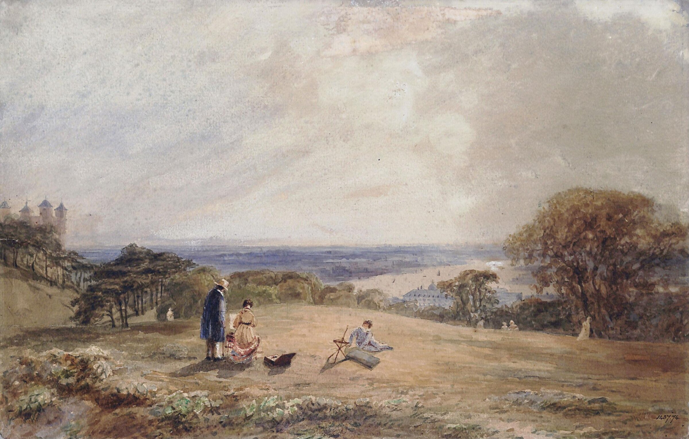Greenwich Hill with the Observatory and the Thames, Thales Fielding, ca. 1815-37
