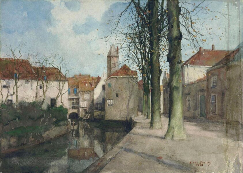 A Canal at Amersfoort (1901) by Anton Abraham van Anrooy