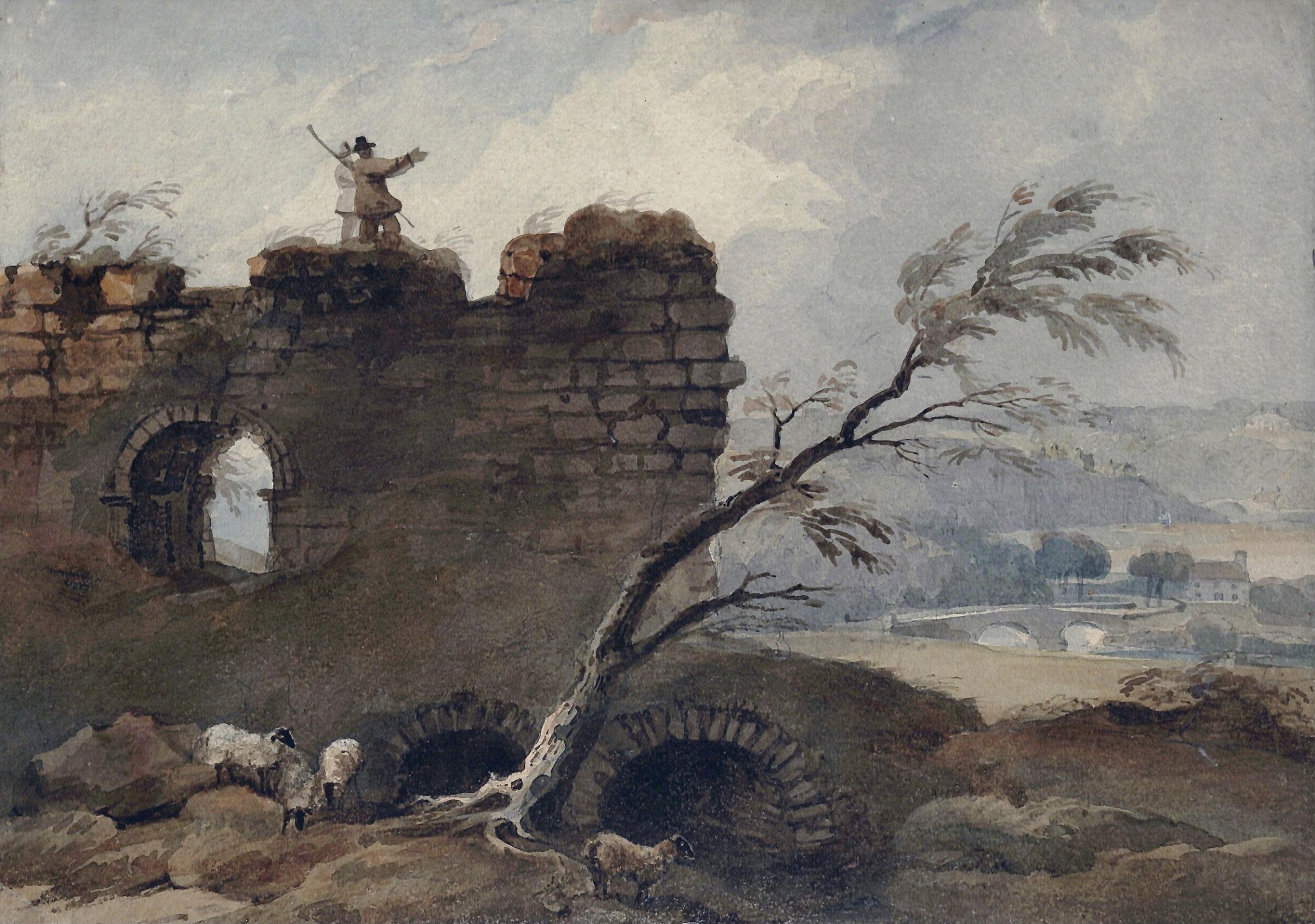 Mitford Castle, Northumberland, Luke Clennell, ca. 1800-1840
