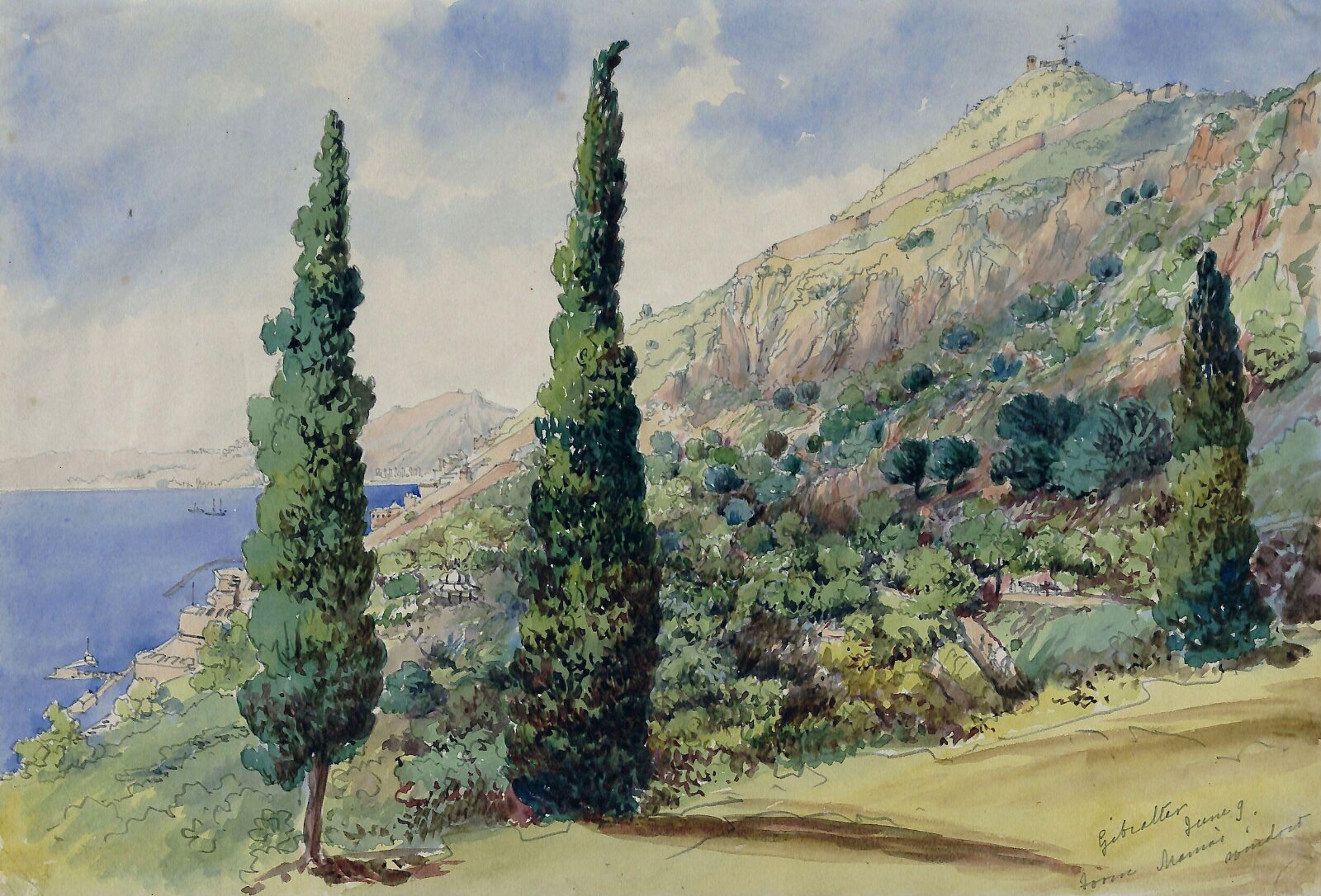 From a window, Gibraltar, 09/06/1865