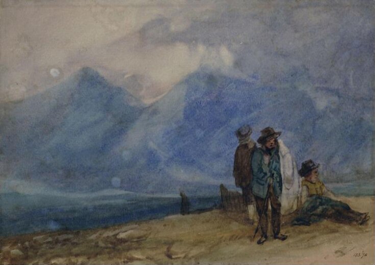 Group of figures with mountains in the background top image