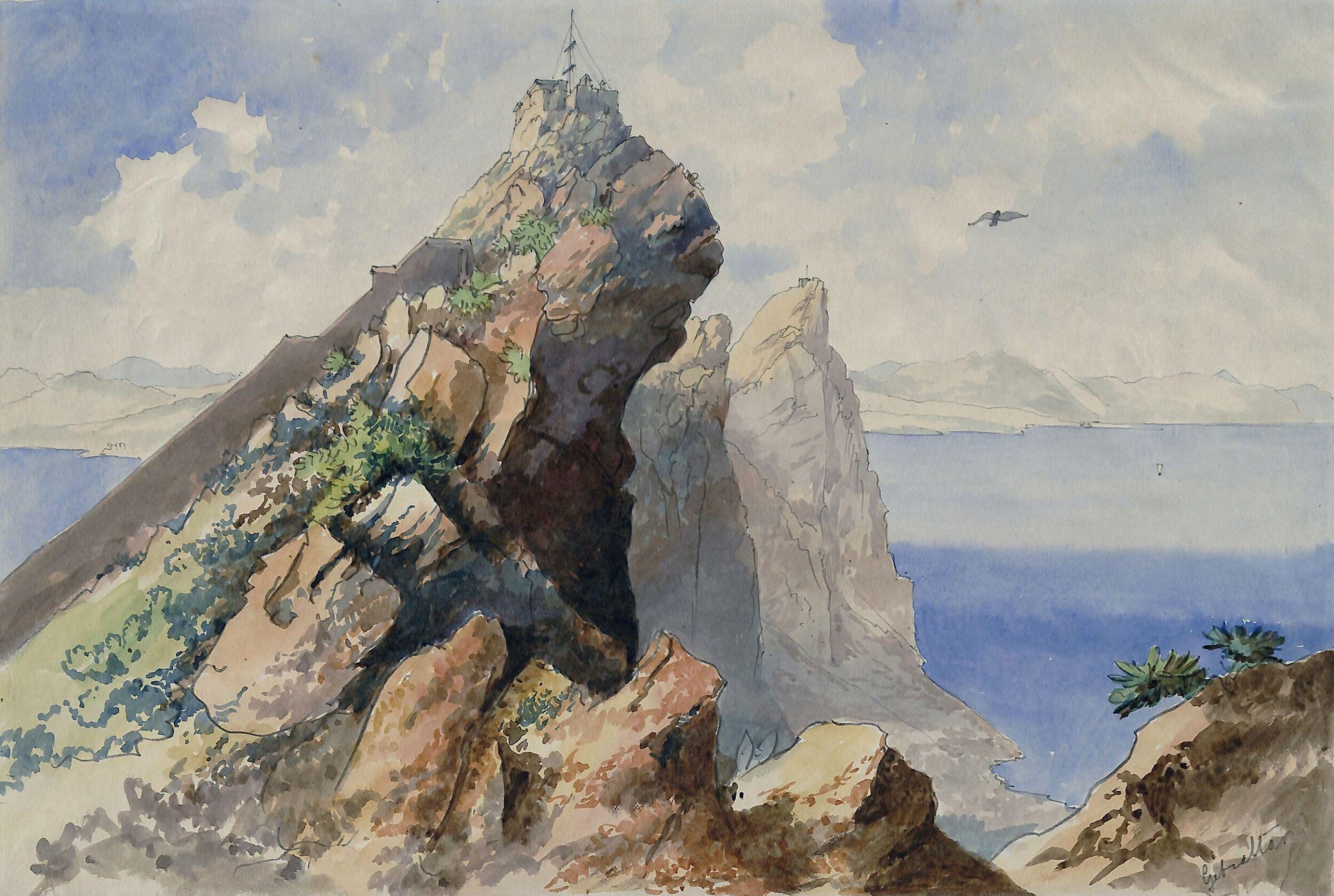 Top of the Rock, Gibraltar, 1865