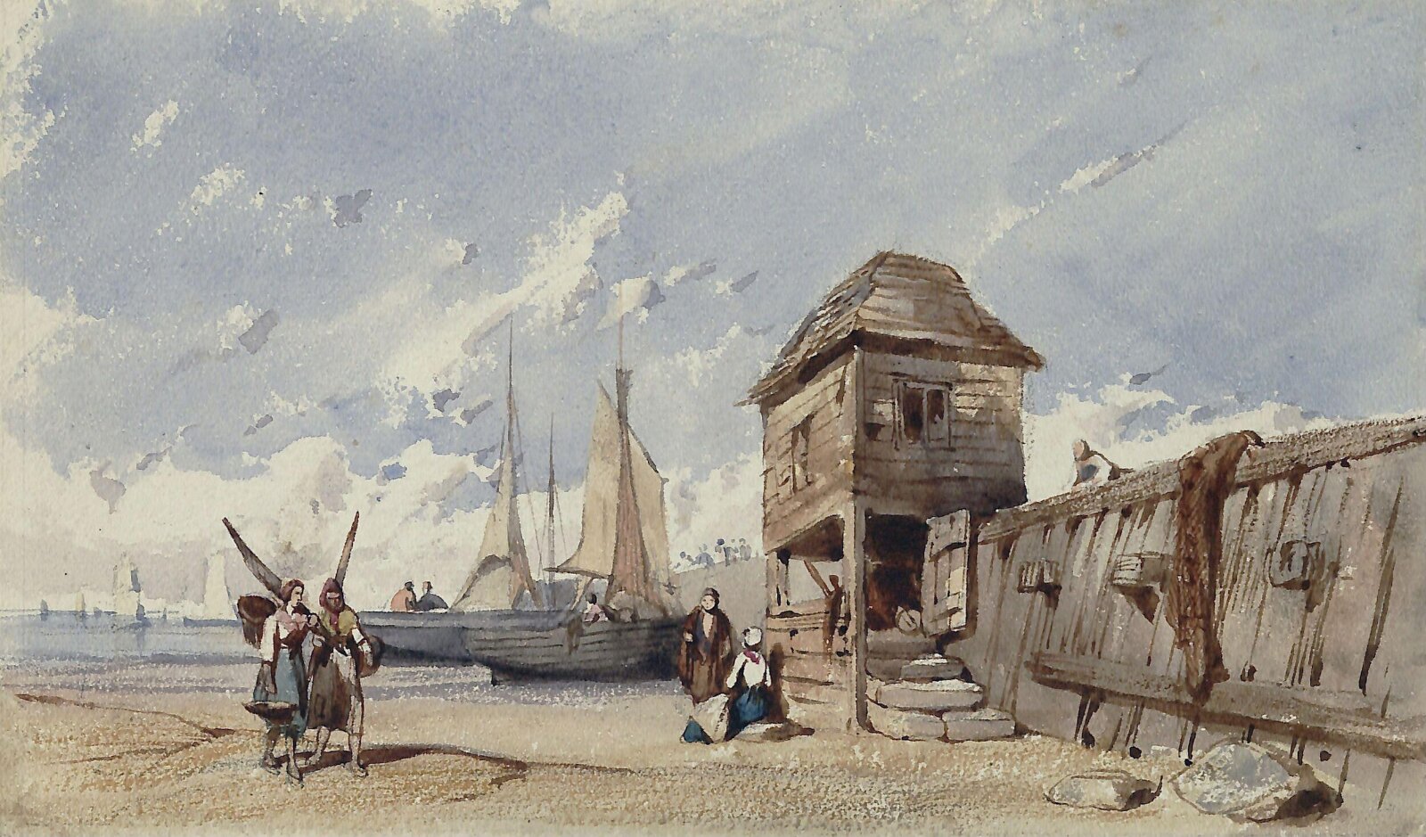 Calais Harbour, 1830s