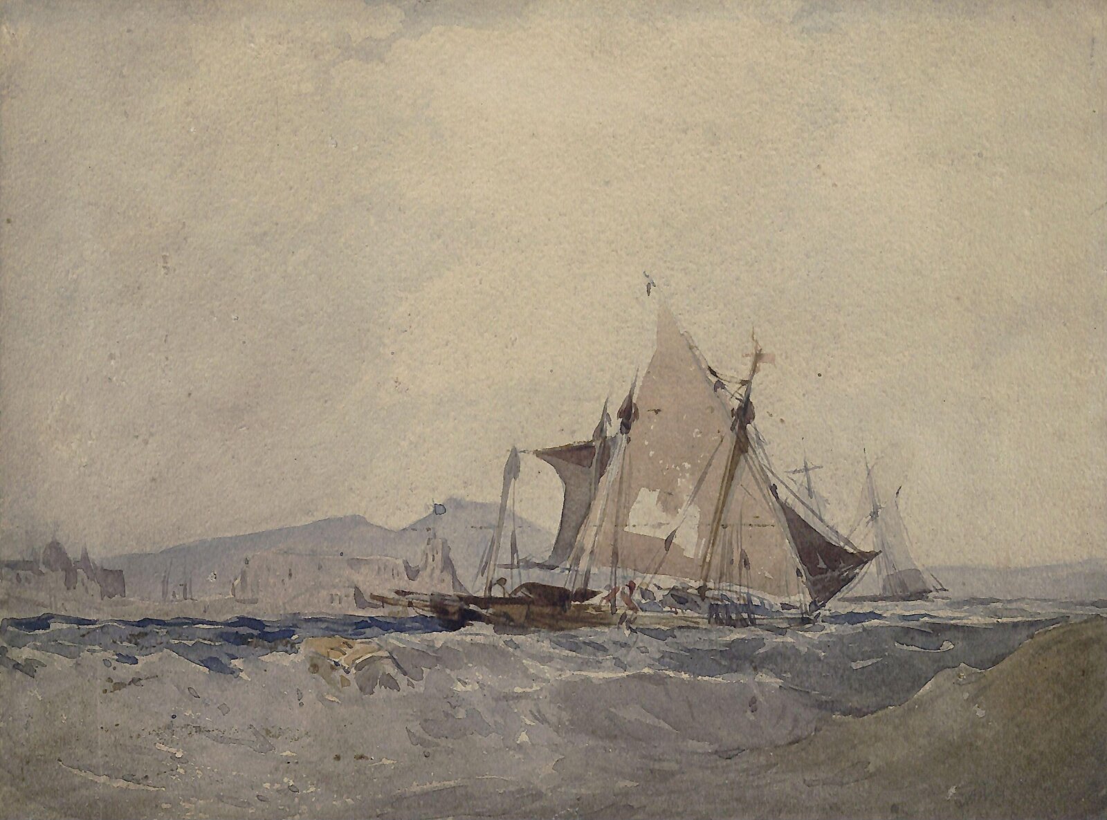 Seascape, Bonington, 19th century