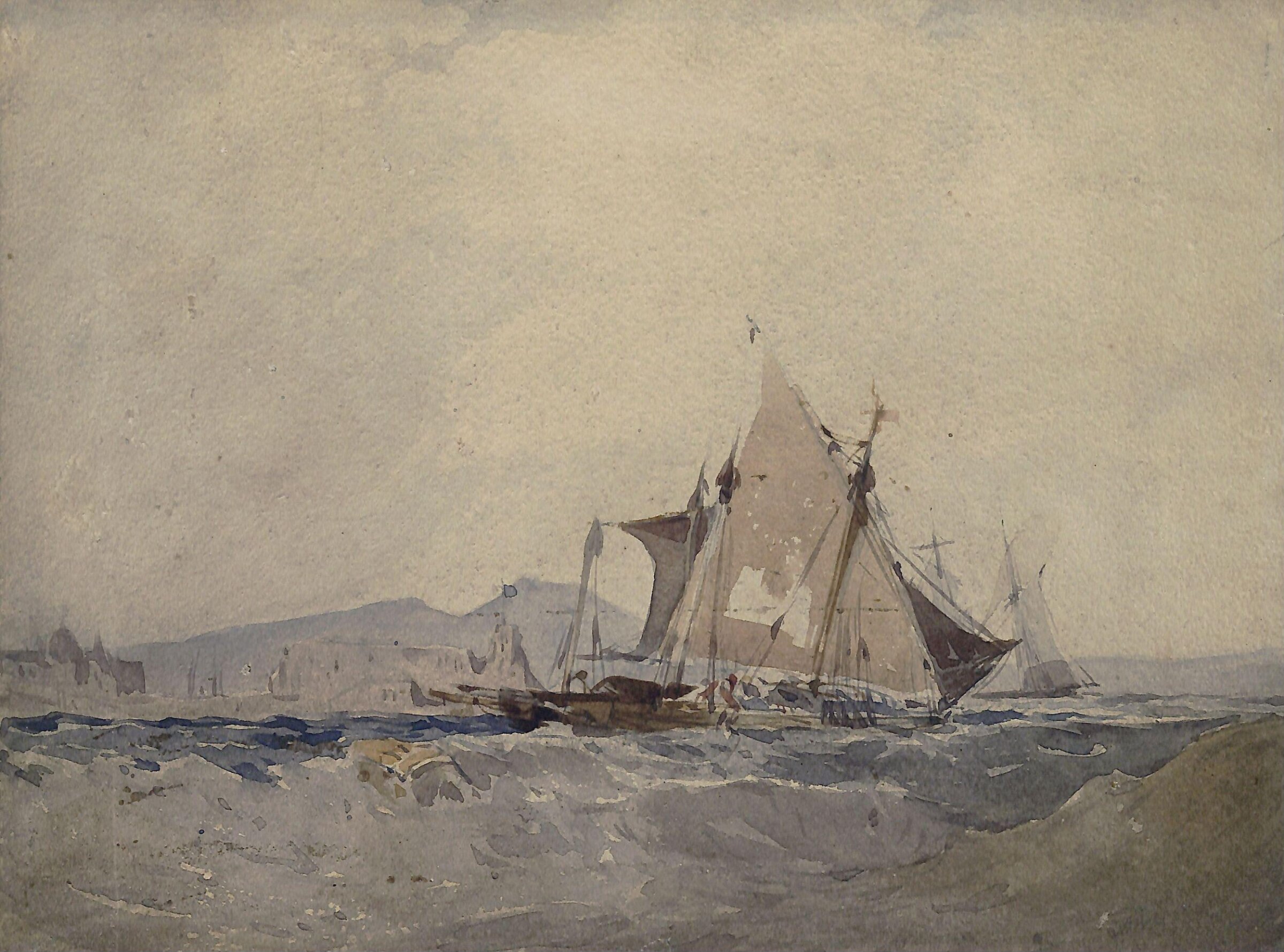 Seascape, Bonington, 19th century