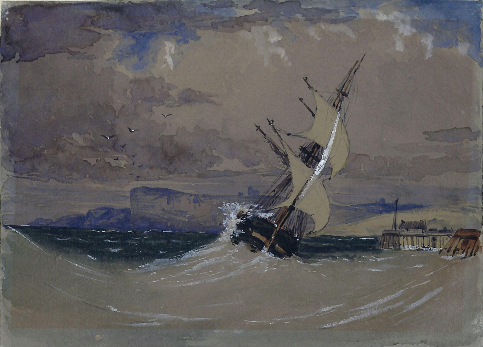 Heavy Weather, Henry Bright, ca. mid 19th century
