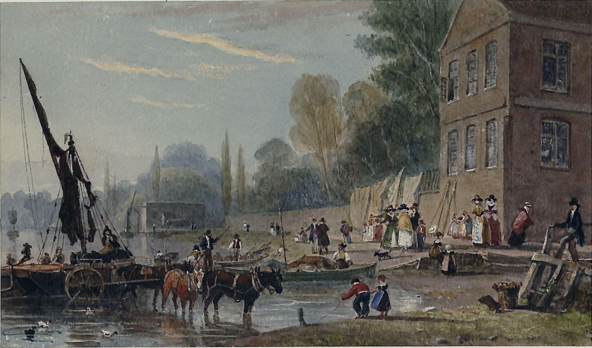 A Landing Place by the Waterside, John Byrne, ca. 1800-1847