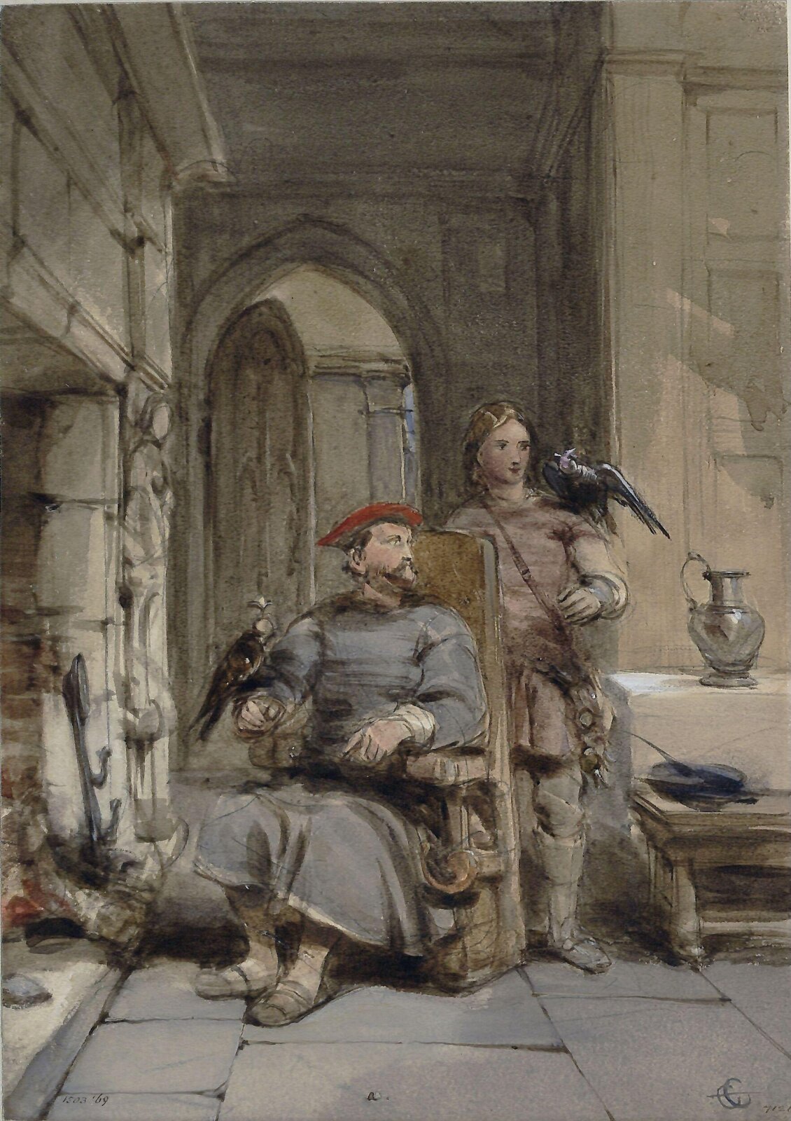 Knight and Page, George Cattermole, ок. 1825–1868
