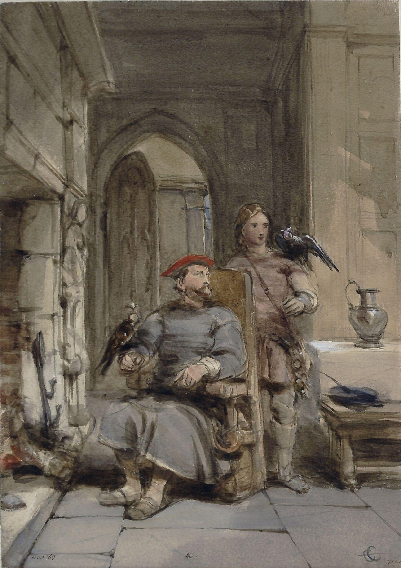 Knight and Page, George Cattermole, ca.1825-1868
