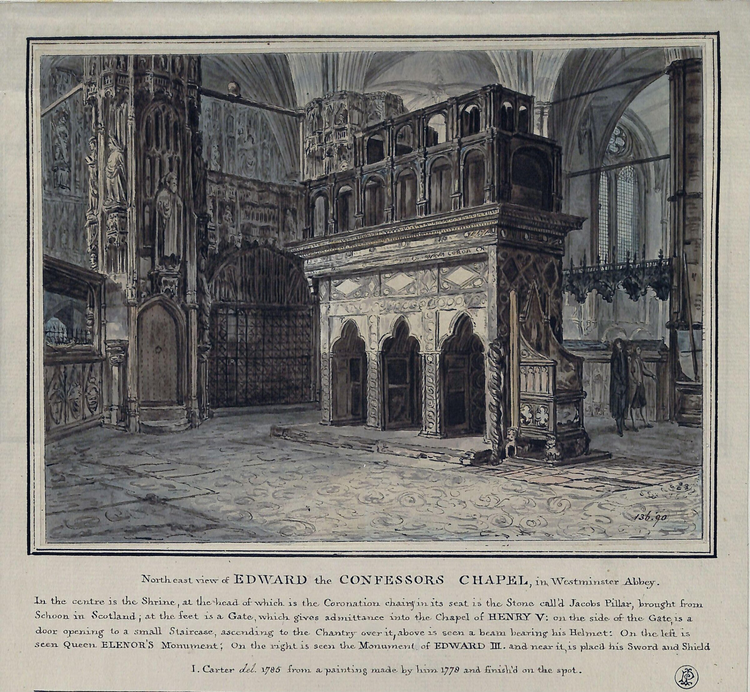 Edward the Confessor's Chapel in Westmister Abbey, John Carter, ca. late 18th century