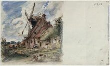 A windmill and cottages thumbnail 1