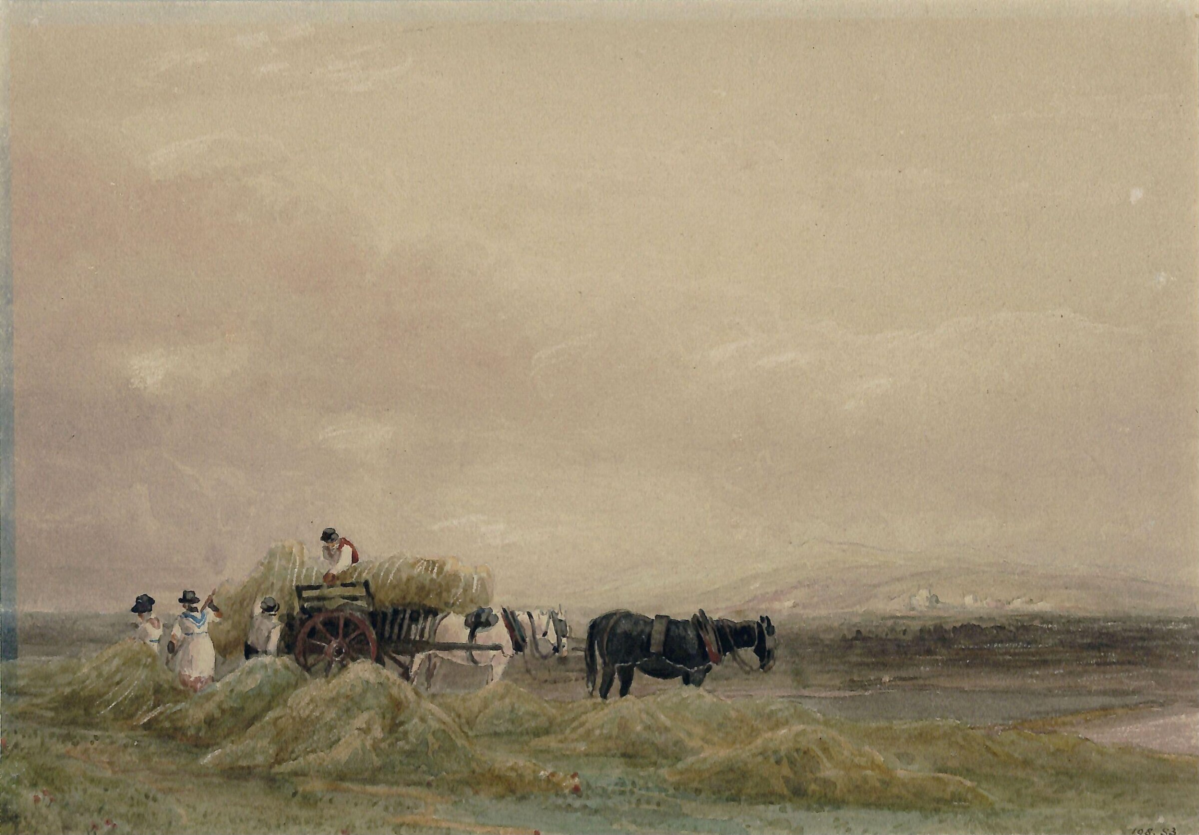 Hay Field, David Cox, ca. 1822