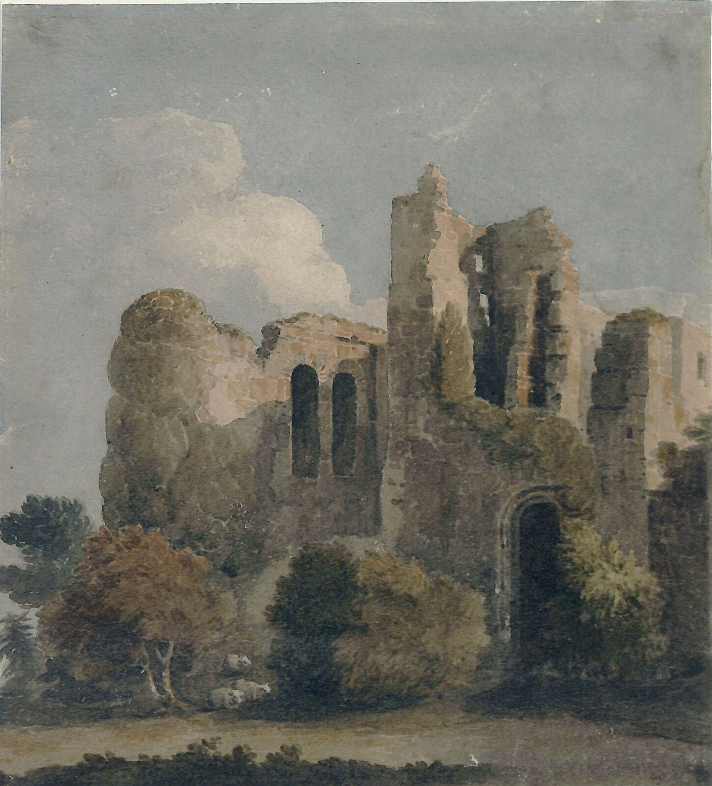 A Ruined Castle, David Cox, ca. 1800-50