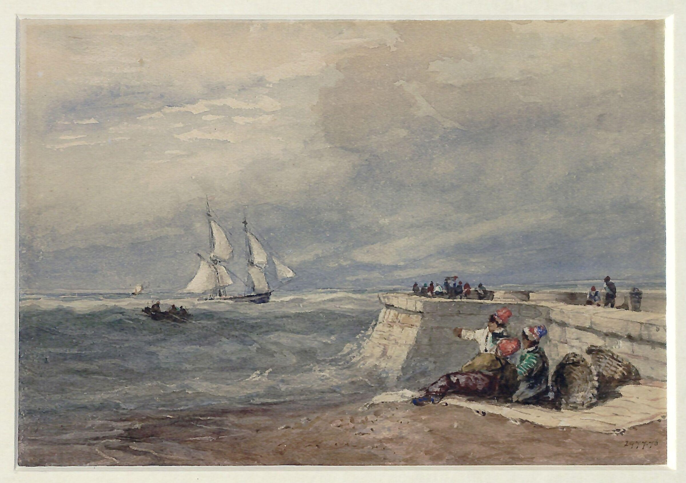 Dover Pier, David Cox, ca. 1800-50