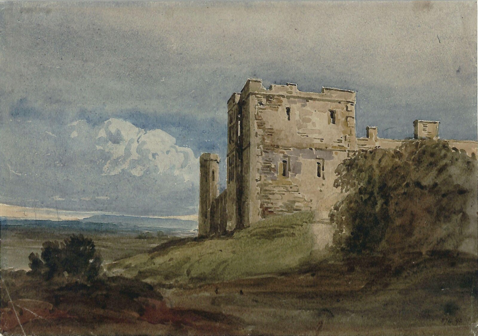Landscape with Castle, David Cox, 1825