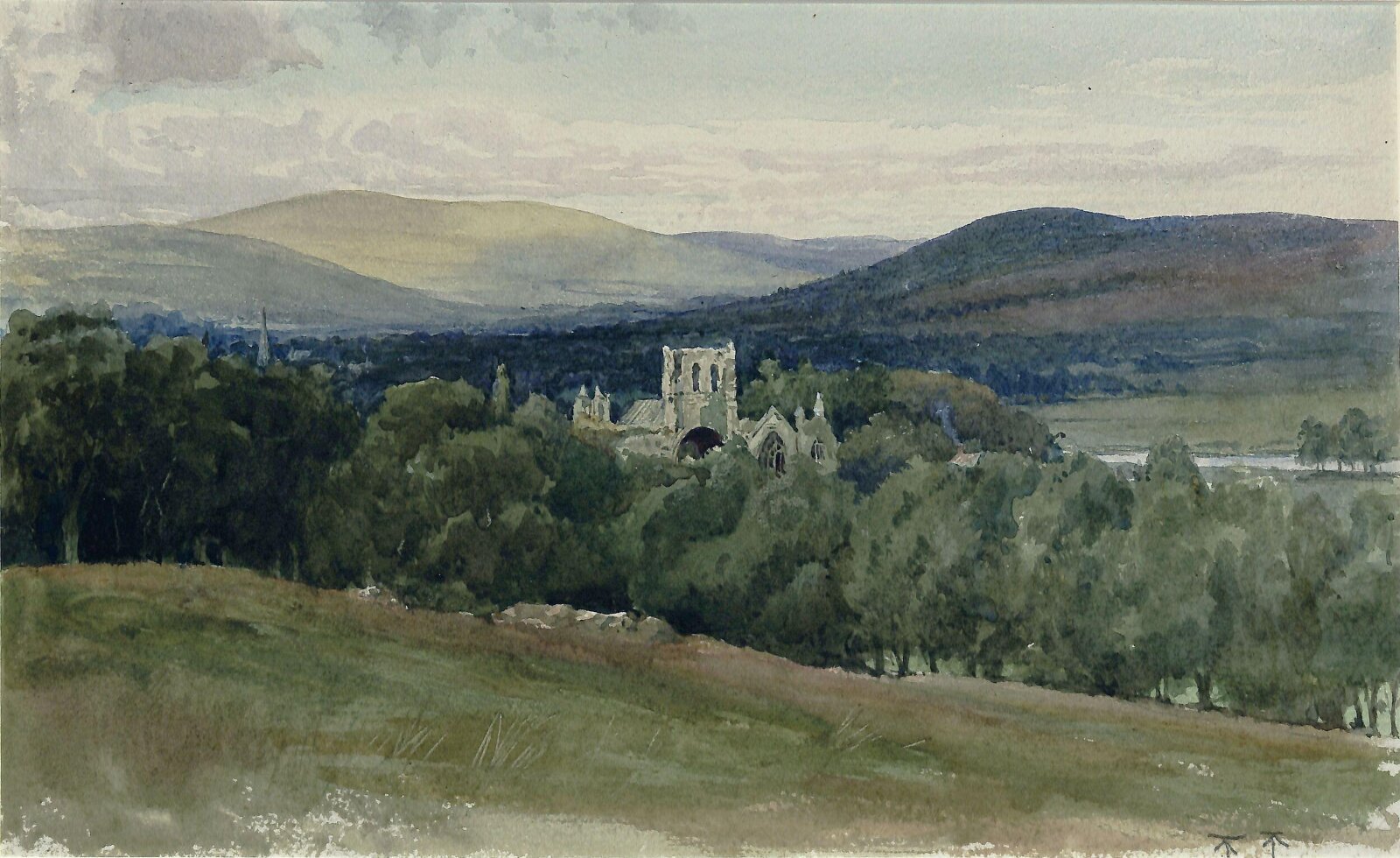 Melrose Abbey, Francis Bernard Dicksee, 1870-1925