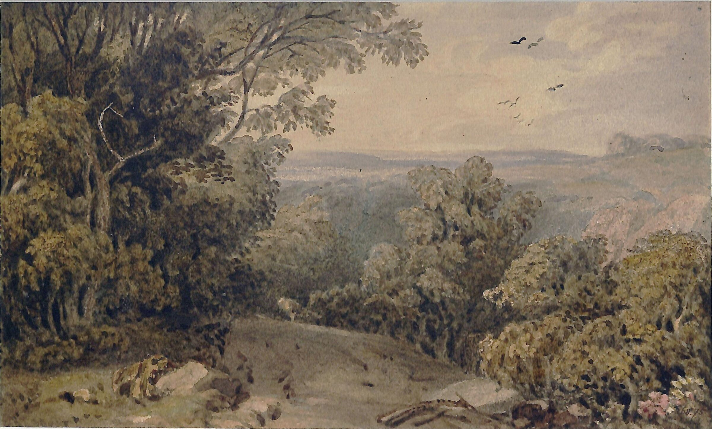 View from Box Hill, Dorking, Dorrell, ca. 1800-59