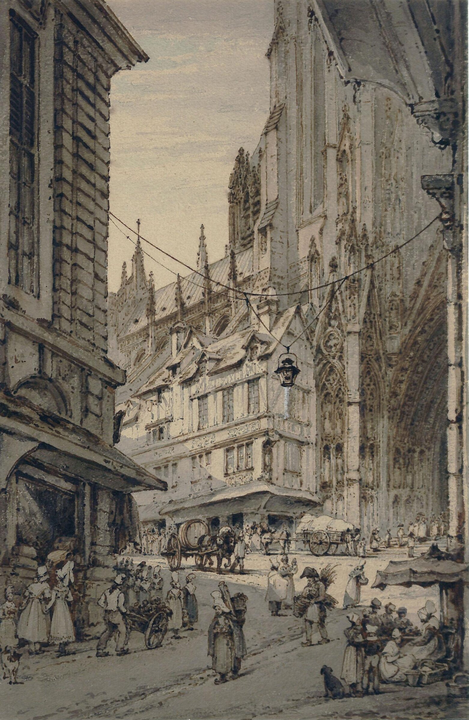 Rouen, Henry Edridge, 1817