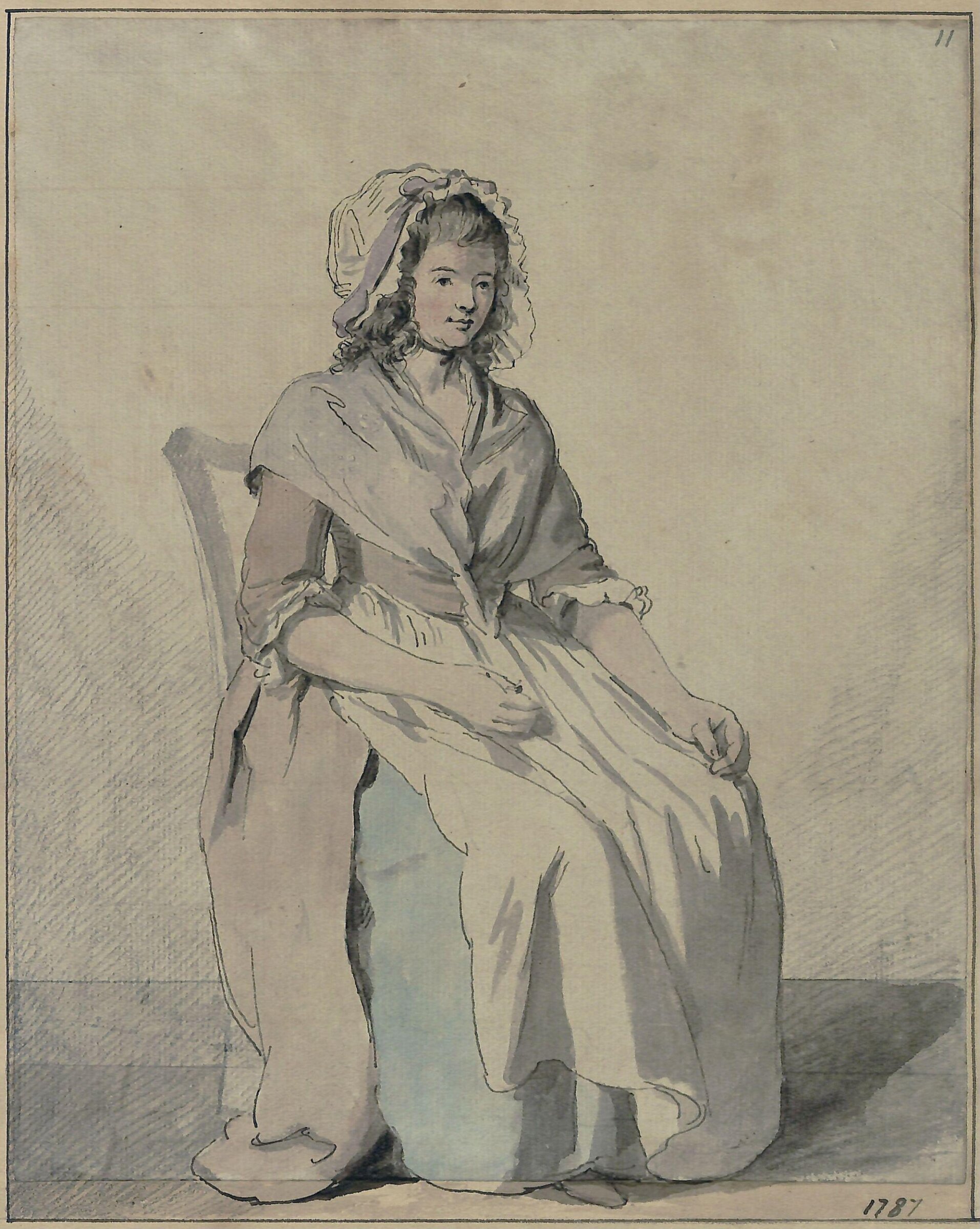 Female Costume Study, Edward Edwards, 1787