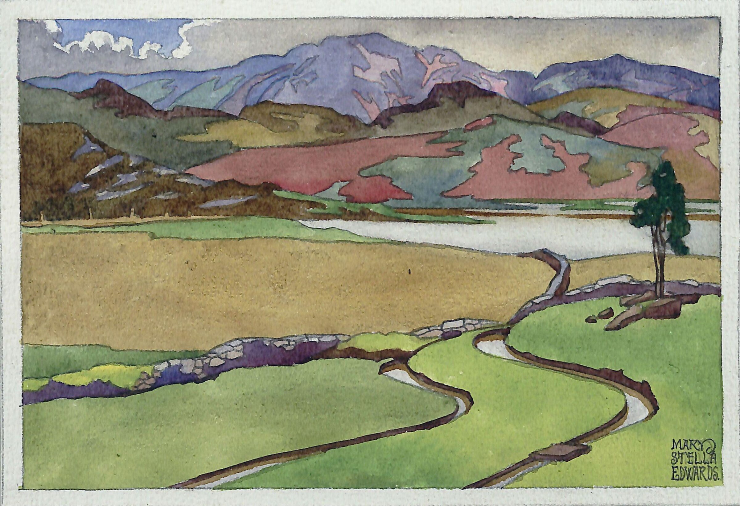 Llyn Tyn-Y-Mynydd, North Wales, Mary Stella Edwards, 1920