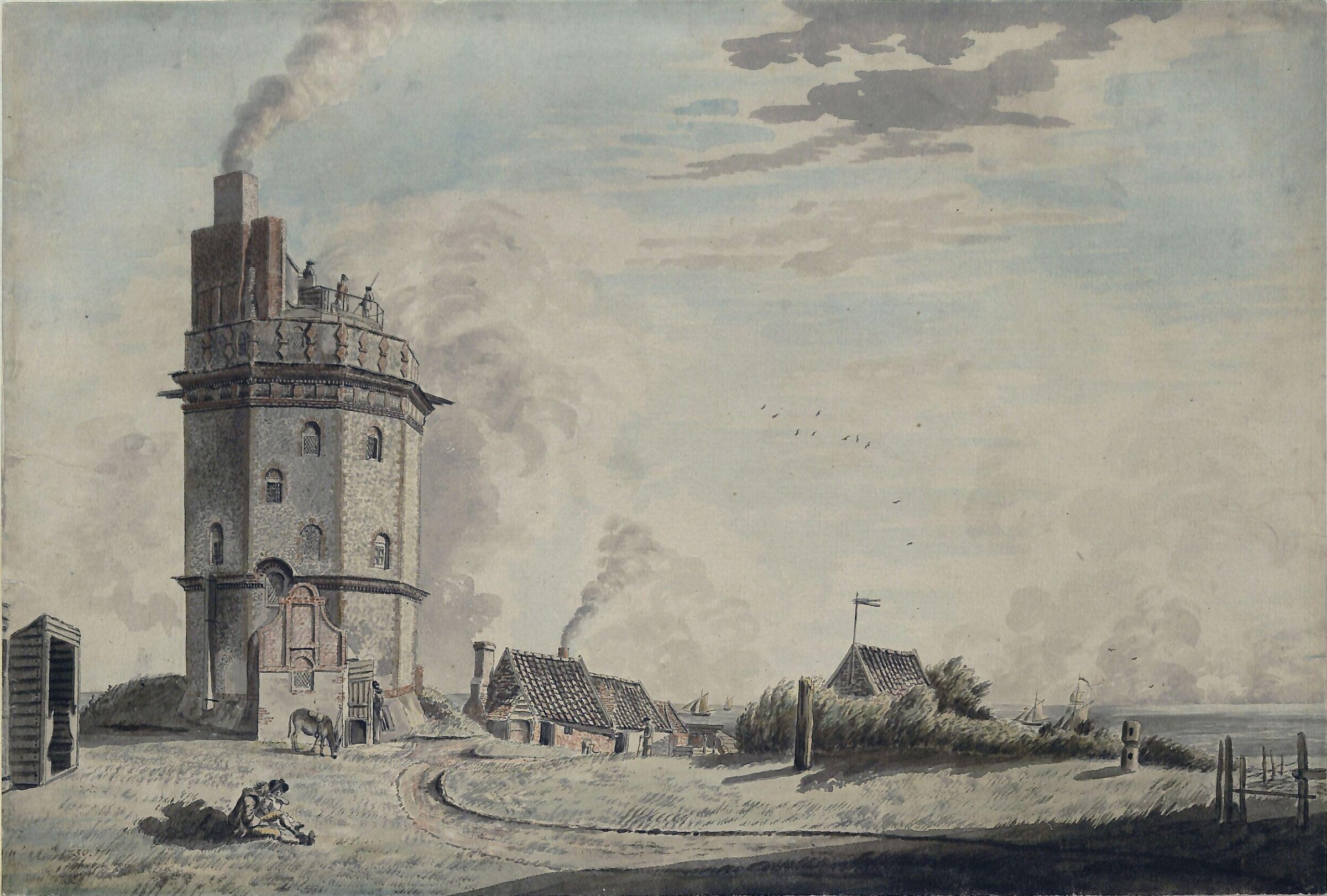 North Foreland Lighthouse, Samuel Hieronymus Grimm, ca. 1750-1790