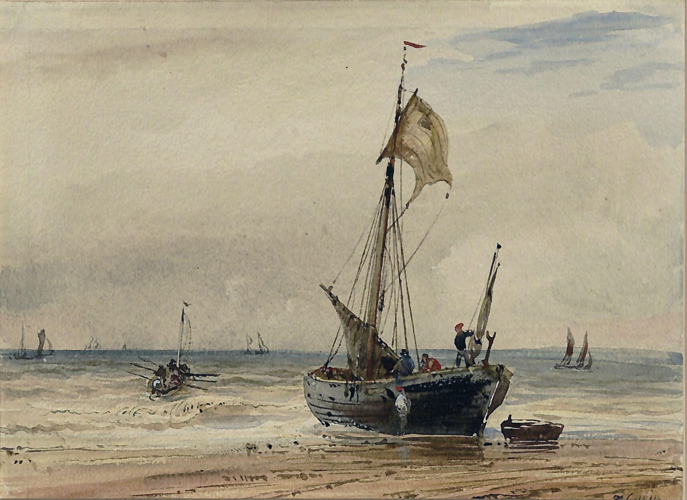 Coast Scene, Théodore Gudin, 19th century