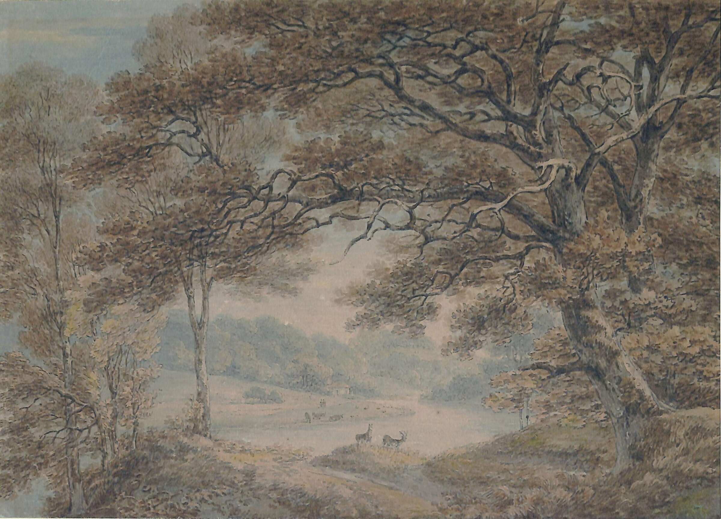 A Scene At Knights, Downton, Herefordshire, Thomas Hearne, c.1770-1817