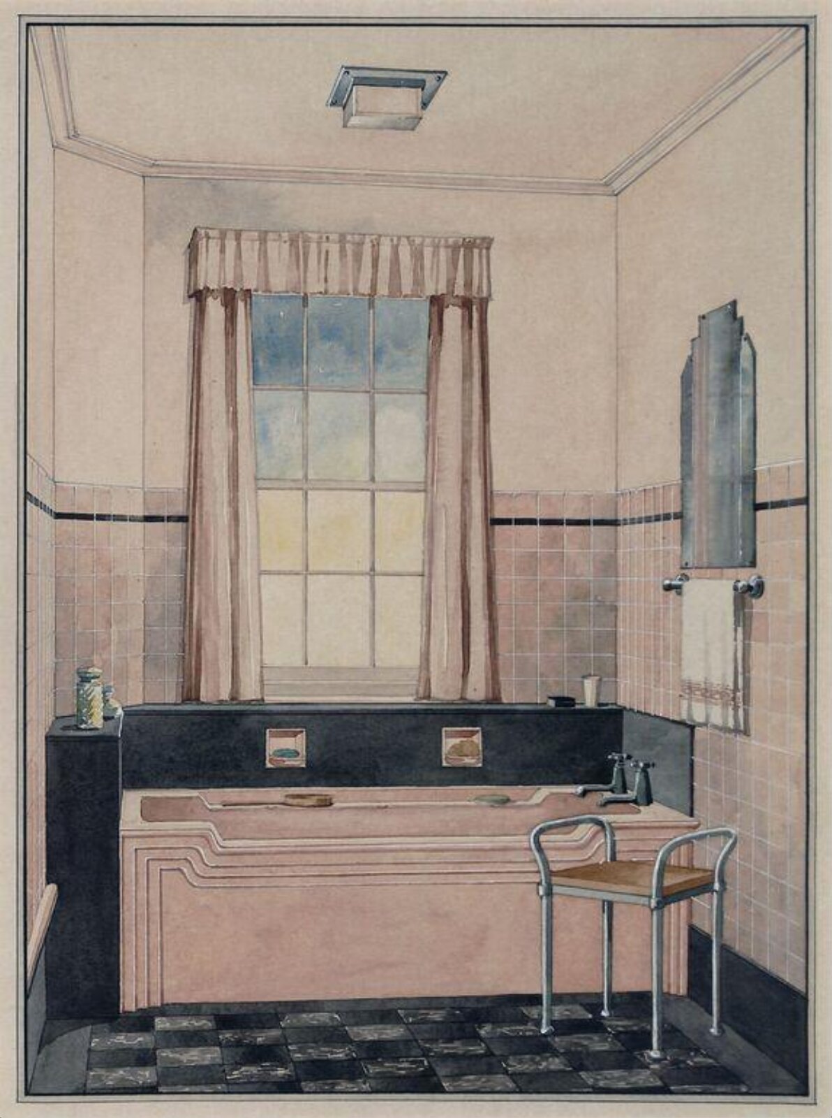 Design for a bathroom, Haynes, ca. 1930
