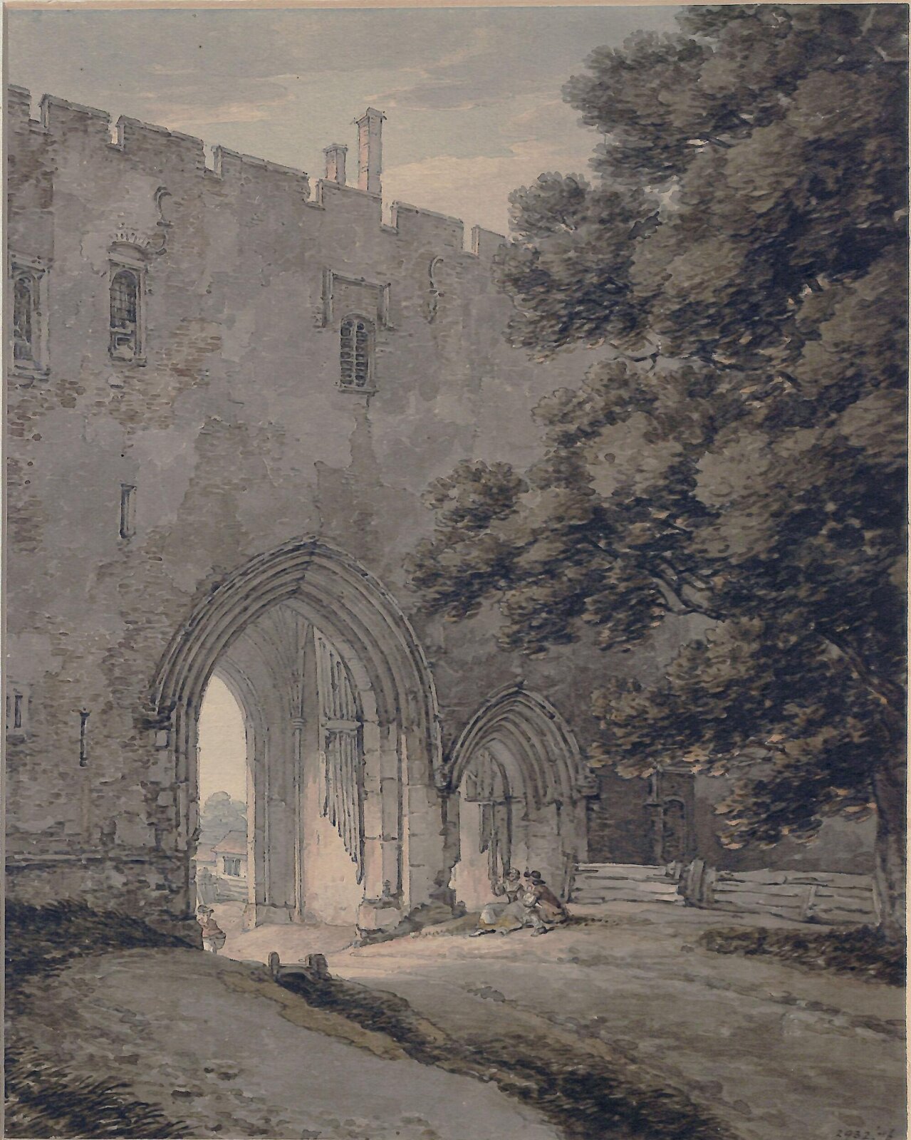 Monastery Gate, St. Albans, Thomas Hearne, 1795