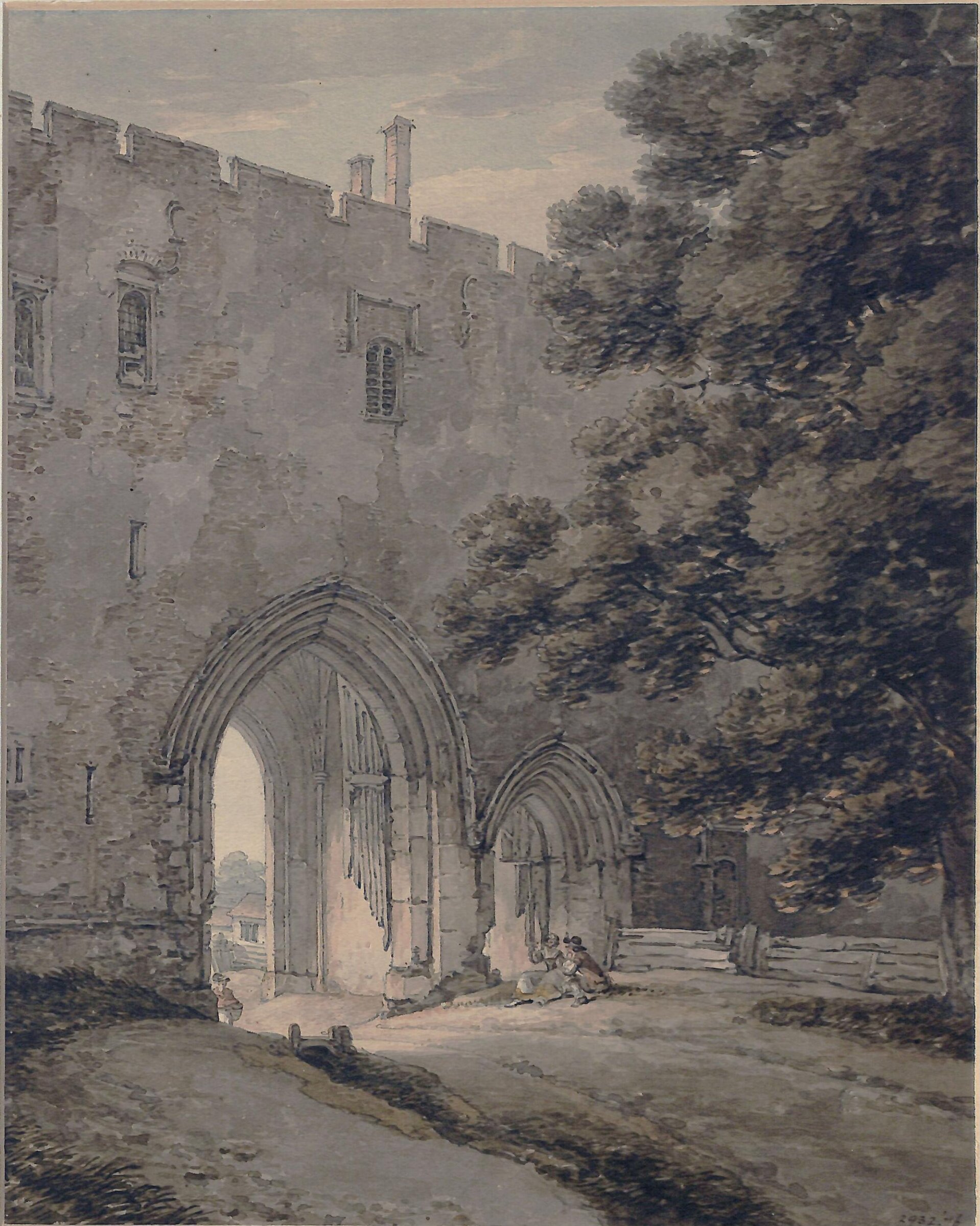 Monastery Gate, St. Albans, Thomas Hearne, 1795