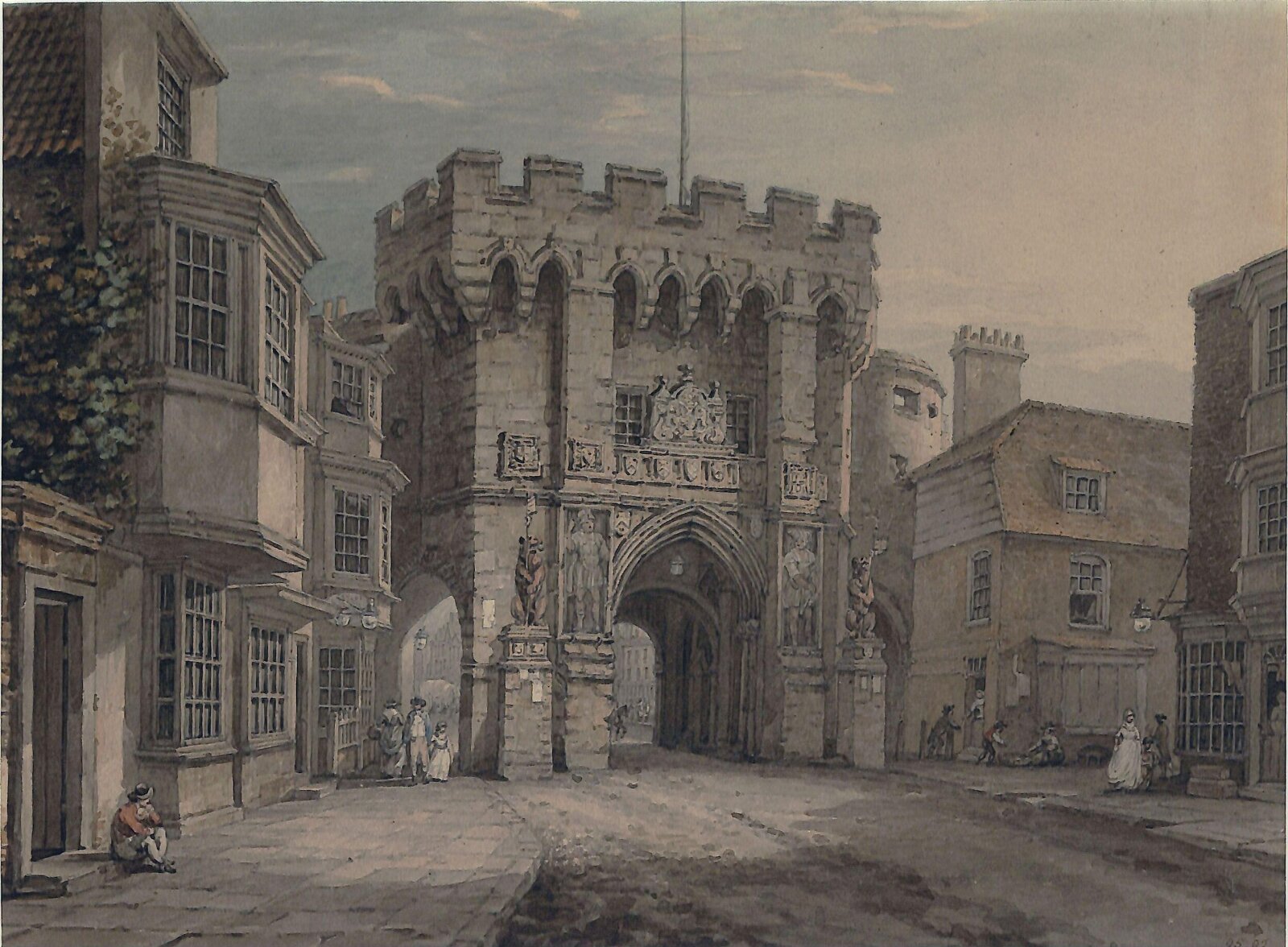 The Bar Gate, Southampton, Thomas Stothard, ca. 1765-1802