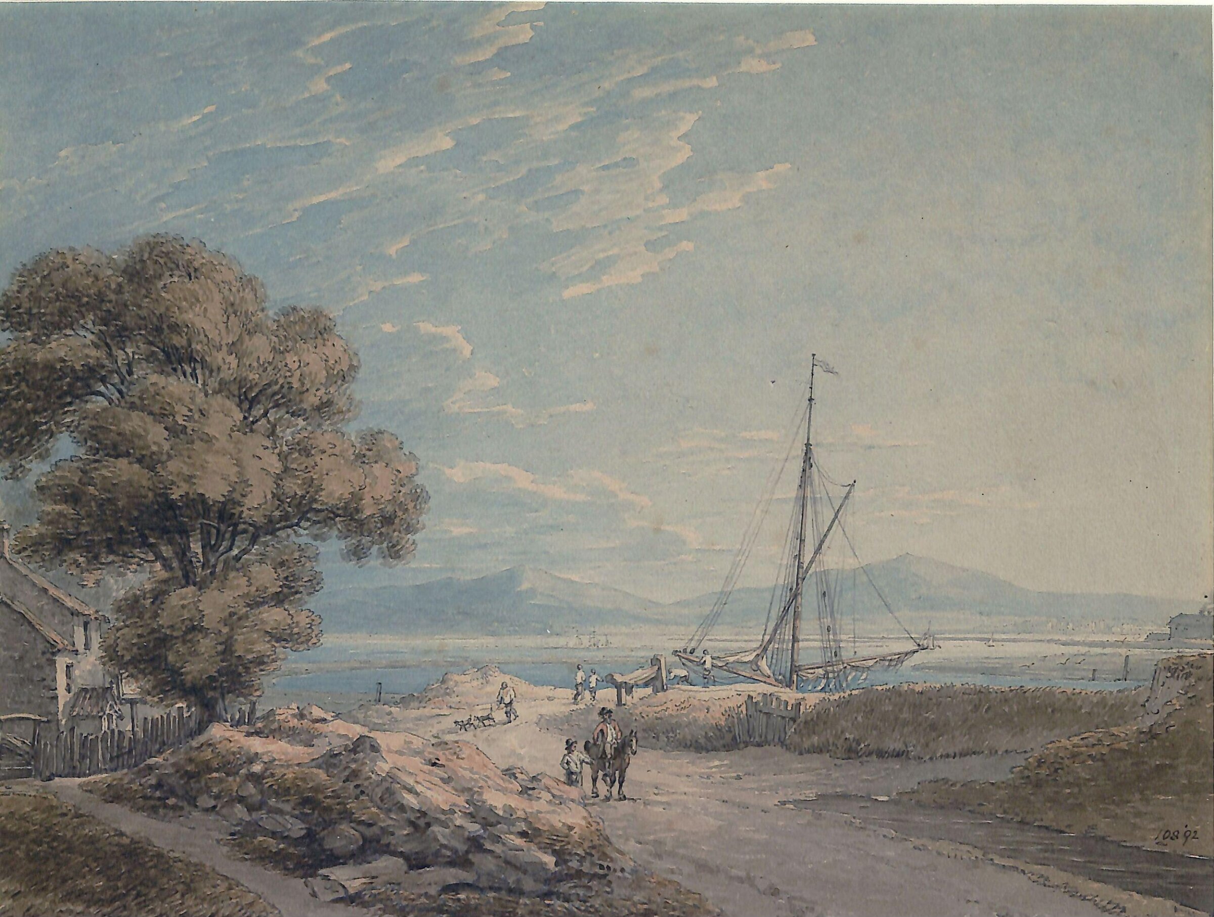 The Isle of Wight from Lymington, Thomas Hearne, 1793