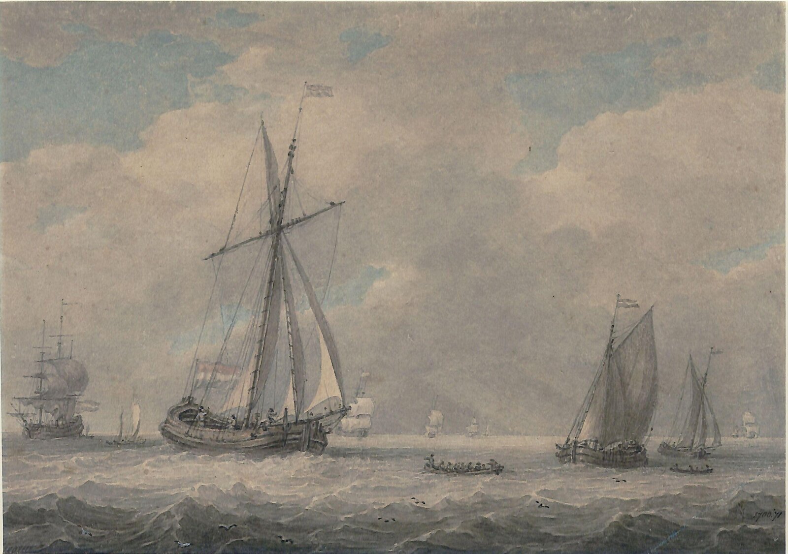 Dutch Shipping, Thomas Hearne, late 18th century