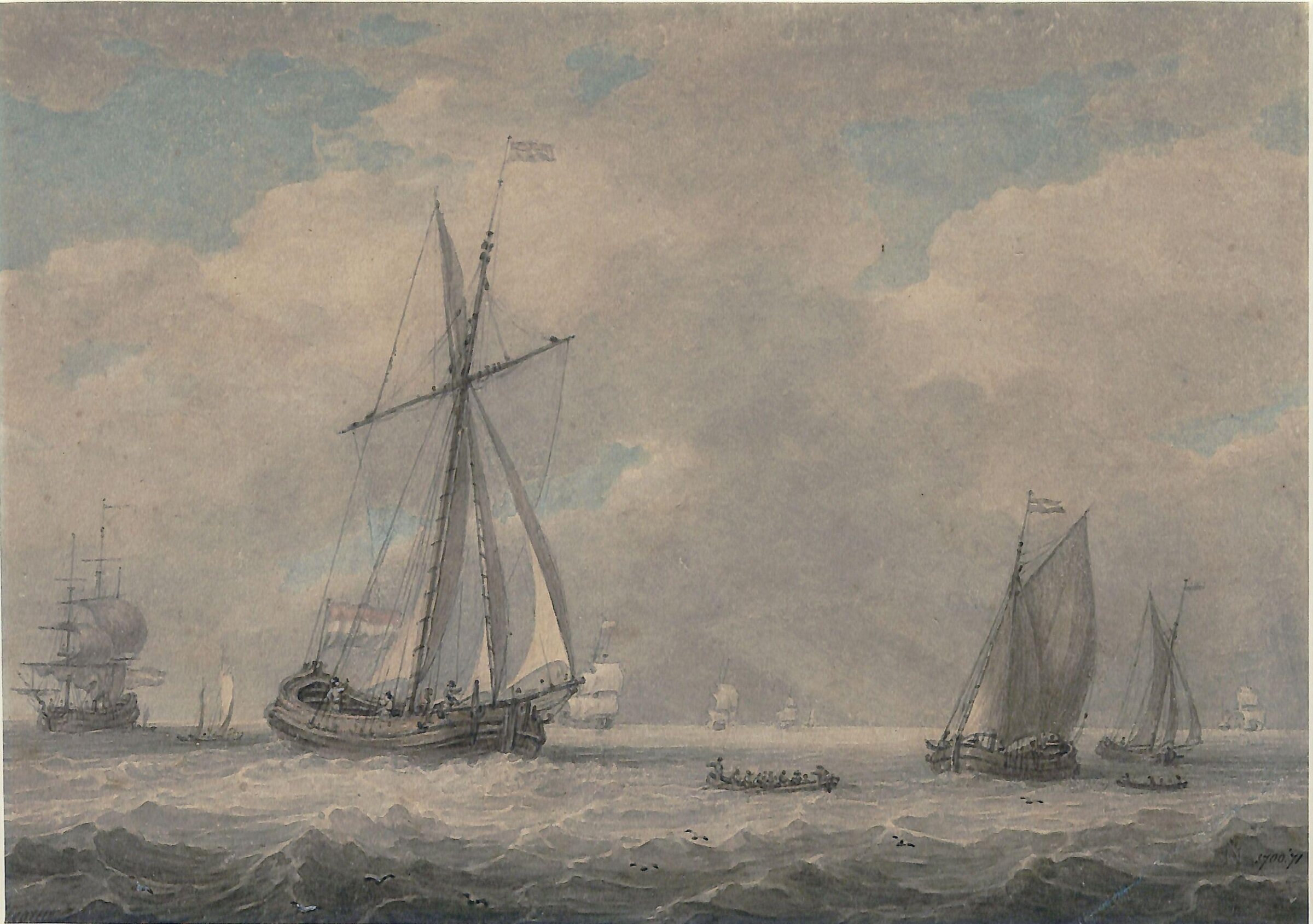 Dutch Shipping, Thomas Hearne, late 18th century