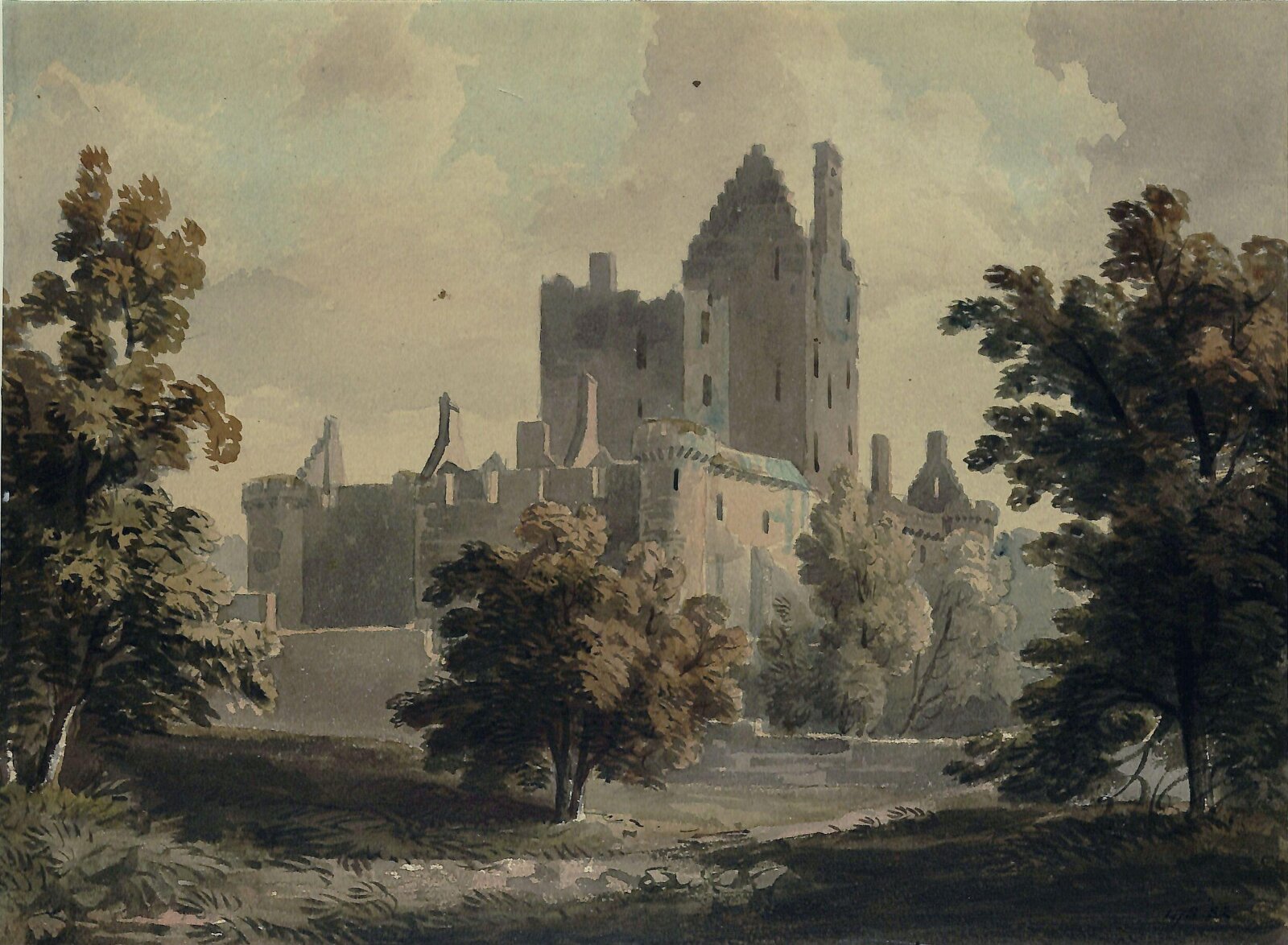 Craigmillar Castle, near Edinburgh, A. Kay, 1813