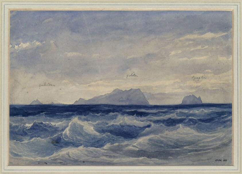 The islands of Galita, Galitona and Aguglia, off the coast of Tunis (mid 19th century) by Kiri Nichol