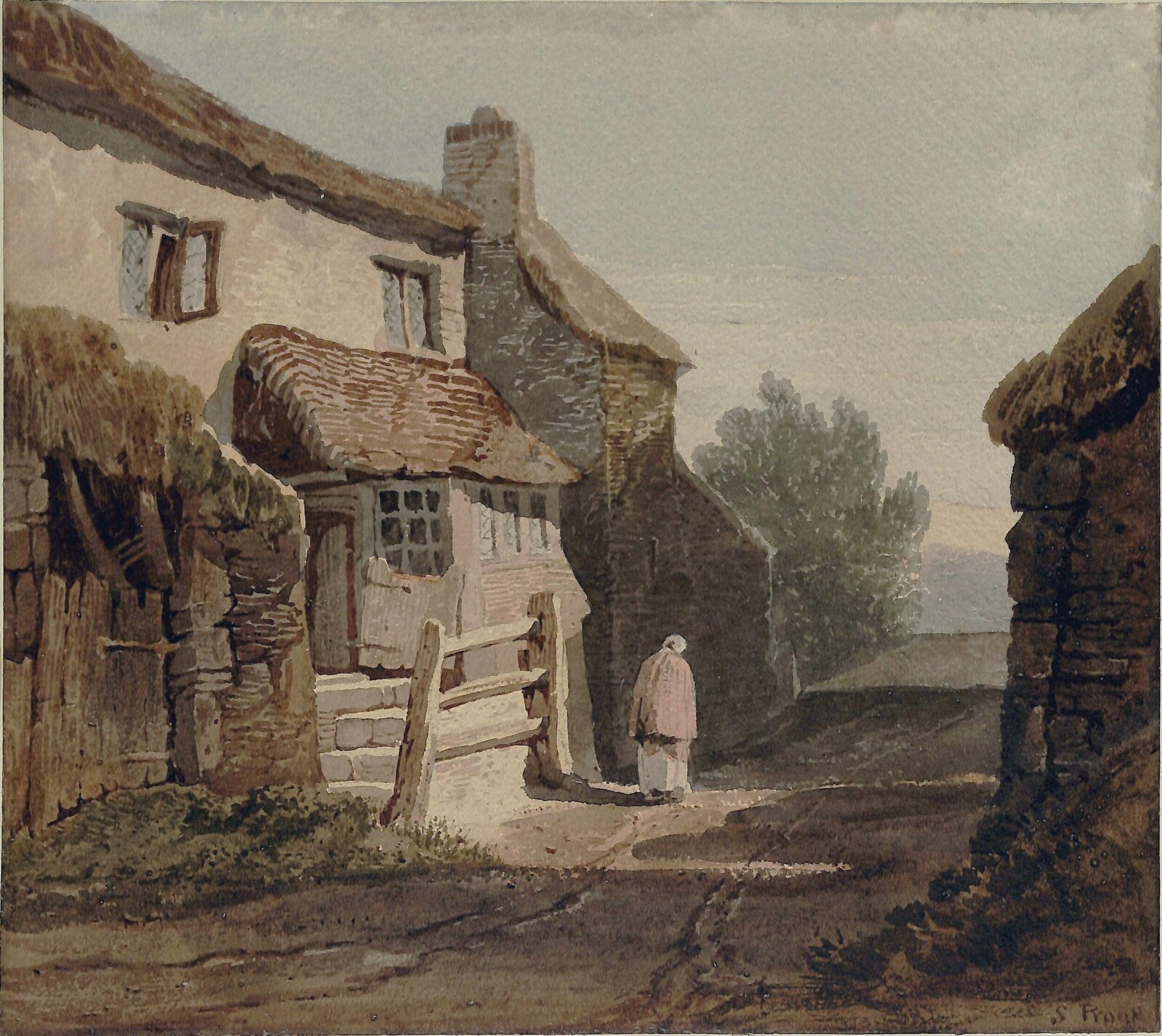 A Cottage in Cornwall, Samuel Prout, ca. 1800-52