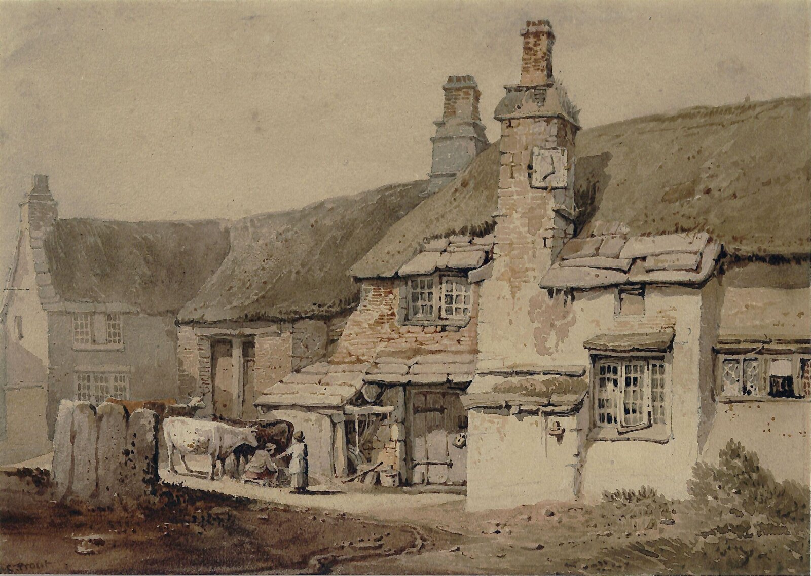 The Farmhouse, Samuel Prout, ca. 1800-1852