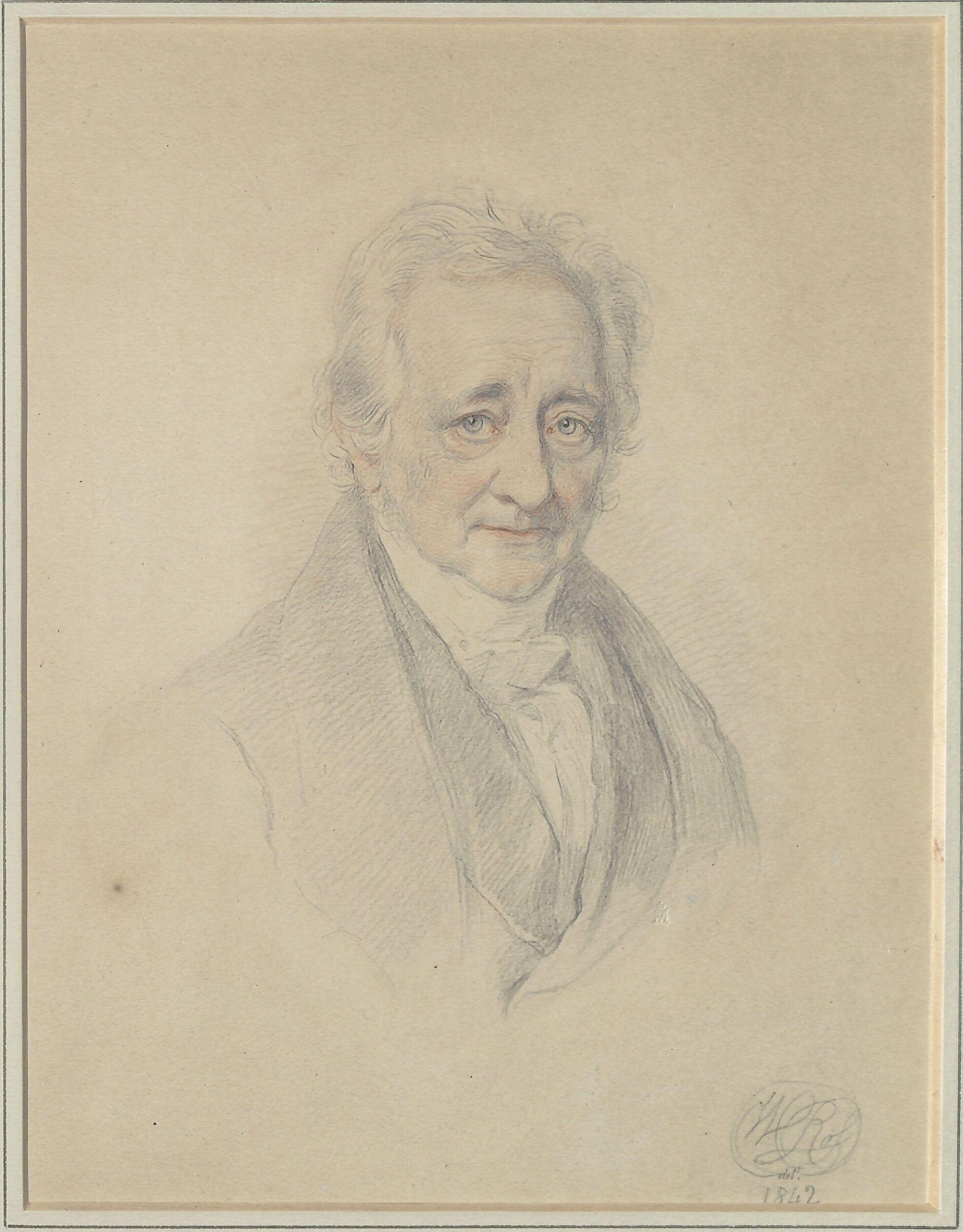 Portrait of William Ross, a miniature painter, William Charles Sir Ross, 1842